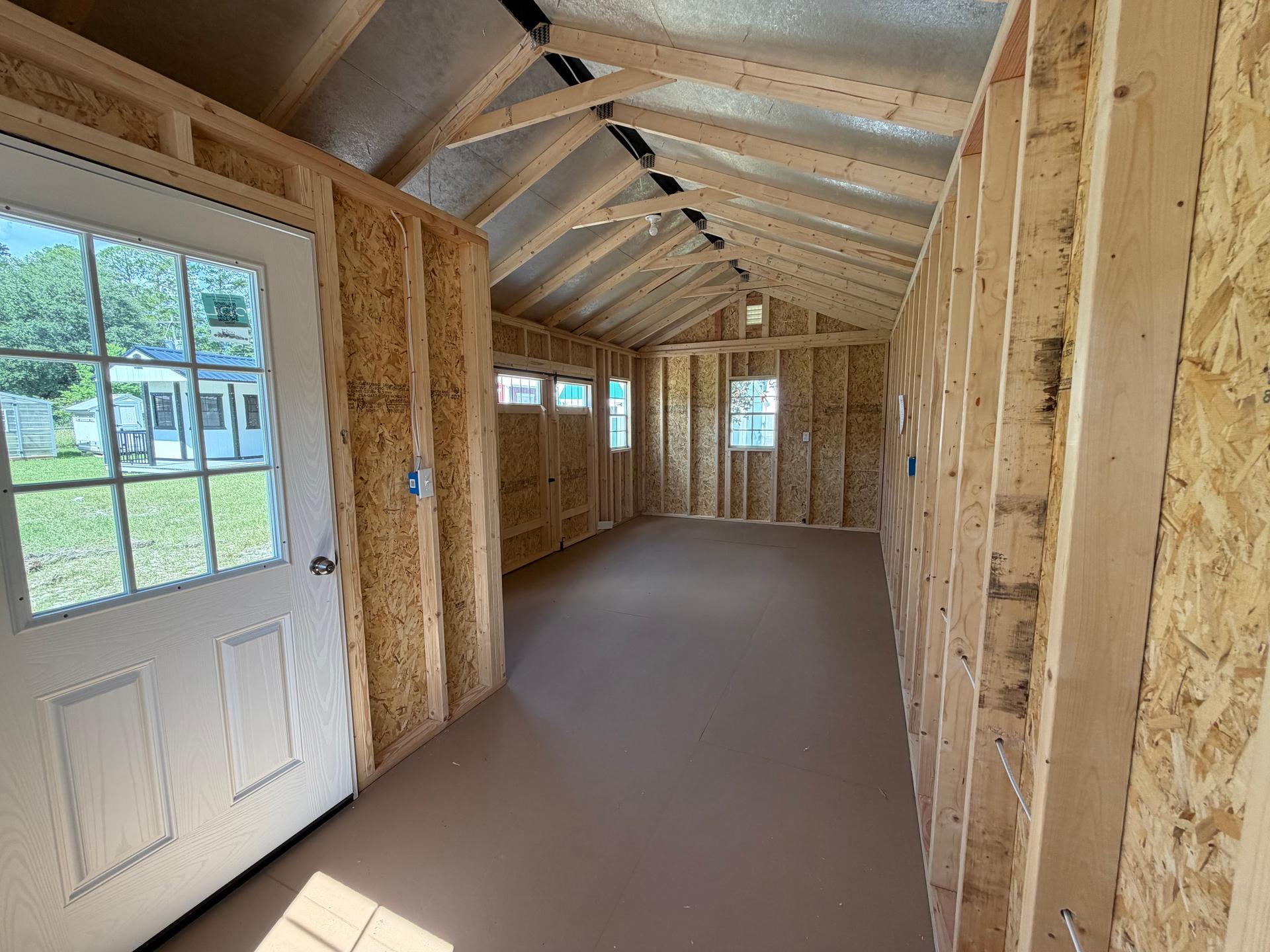 Standard Utility 12x24 portable building in Phoenix Gray
