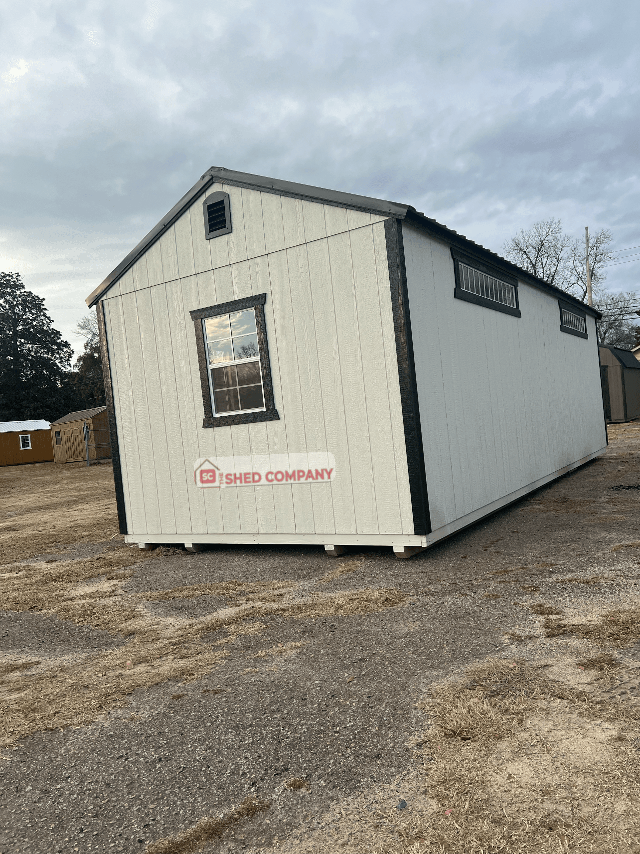 Standard Utility 12x28 portable building in Grey Heron