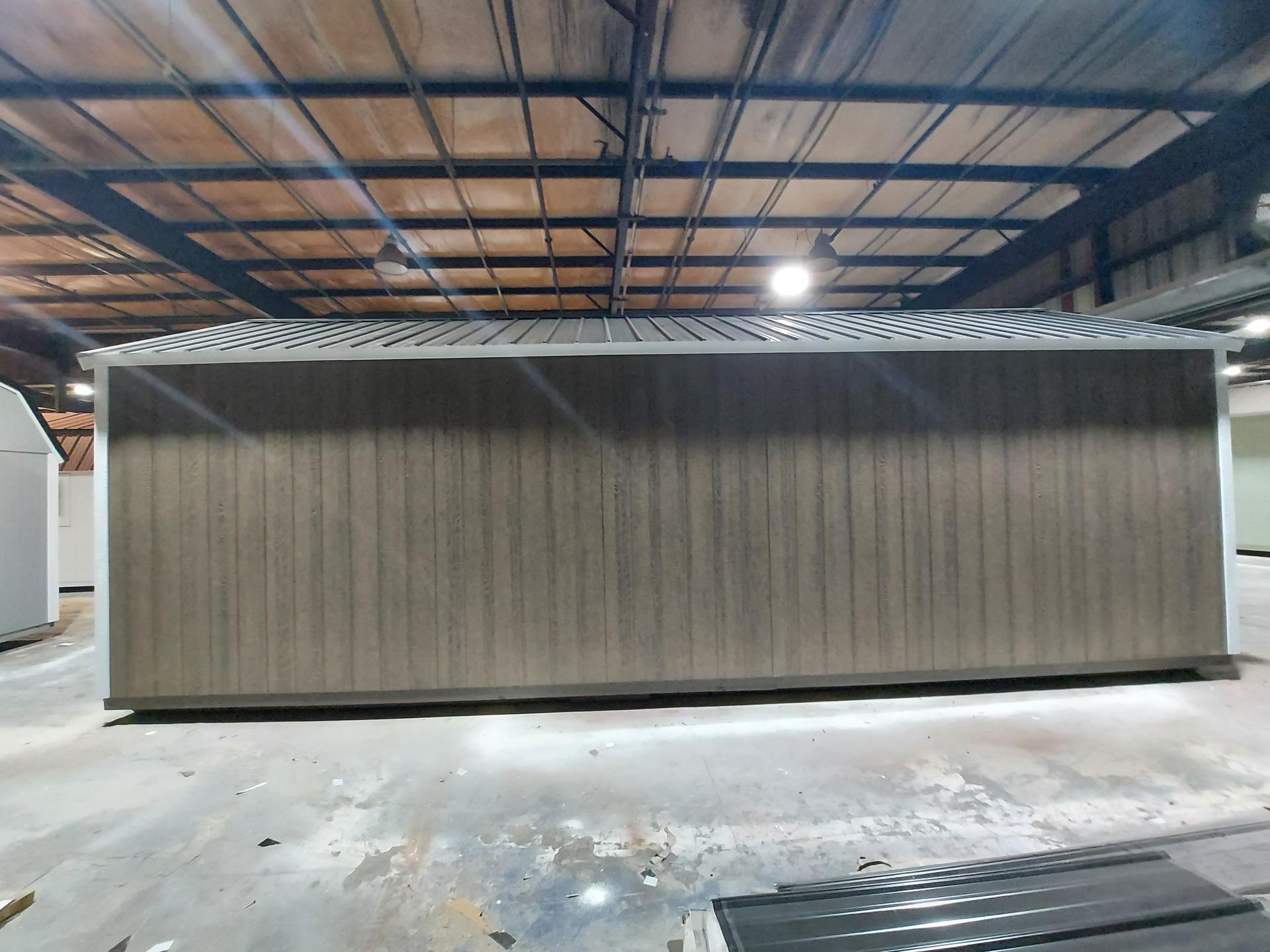 Standard Utility 12x28 portable building in Barnwood Grey