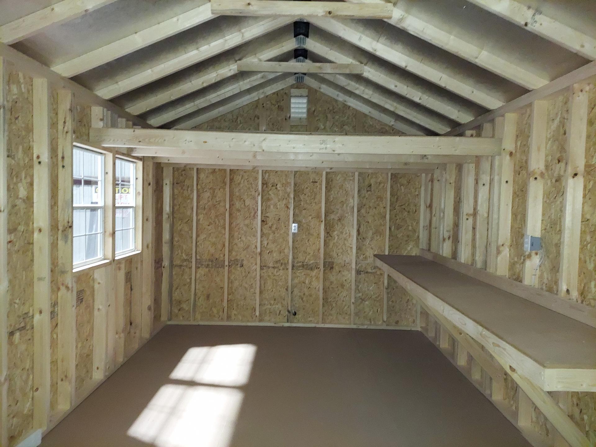 Standard Utility 12x28 portable building in Barnwood Grey