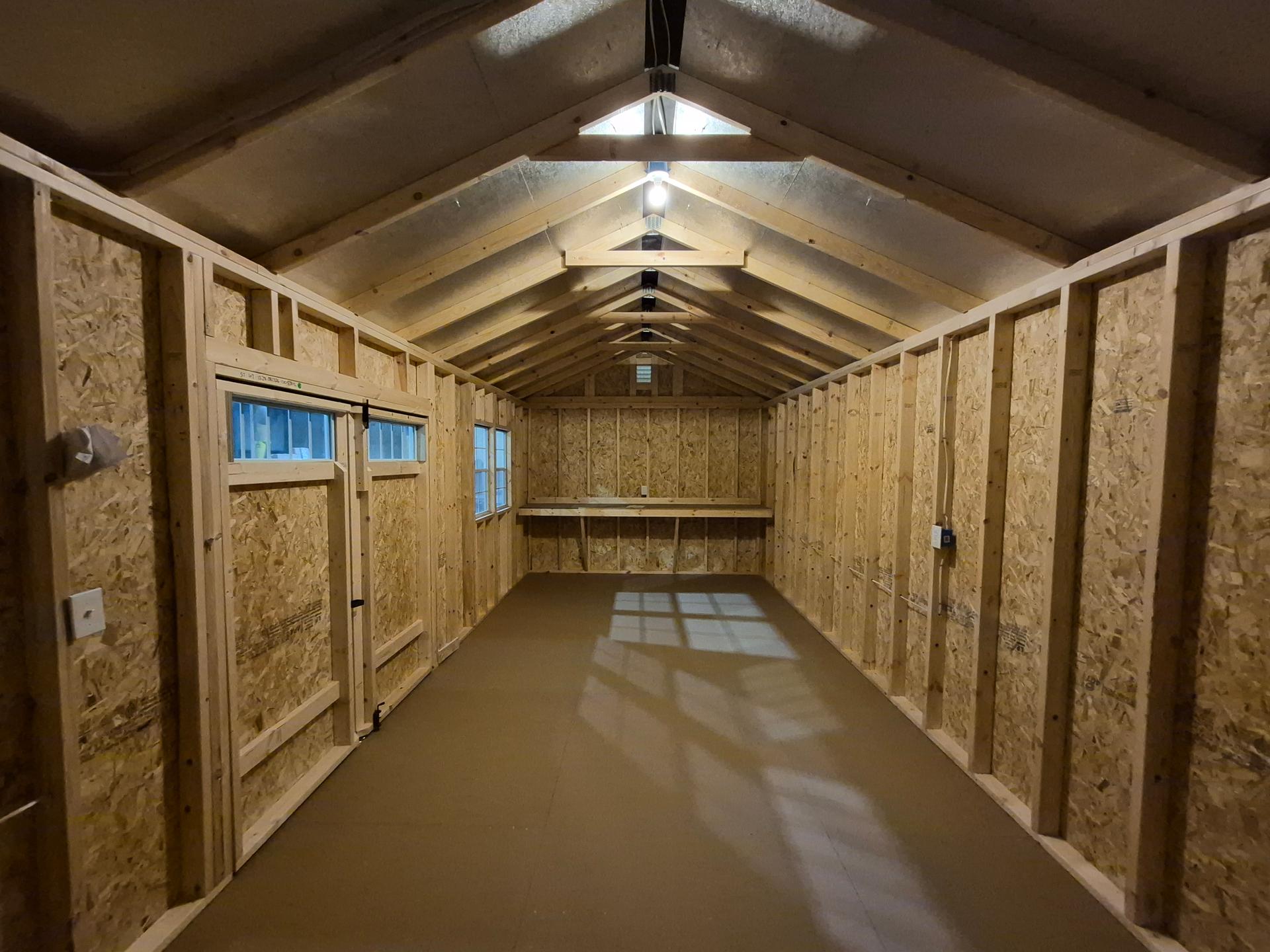Standard Utility 12x28 portable building in Barnwood Gray