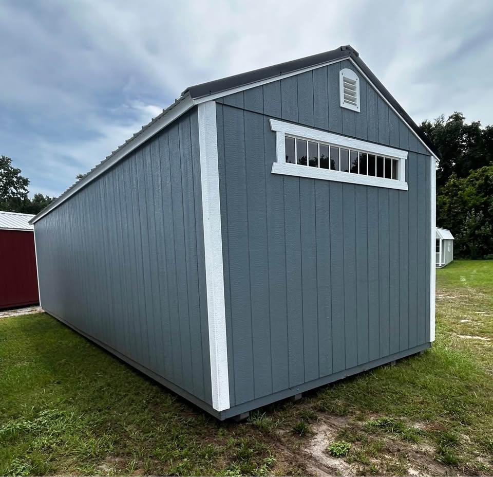 Standard Utility 12x32 portable building in Phoenix Gray