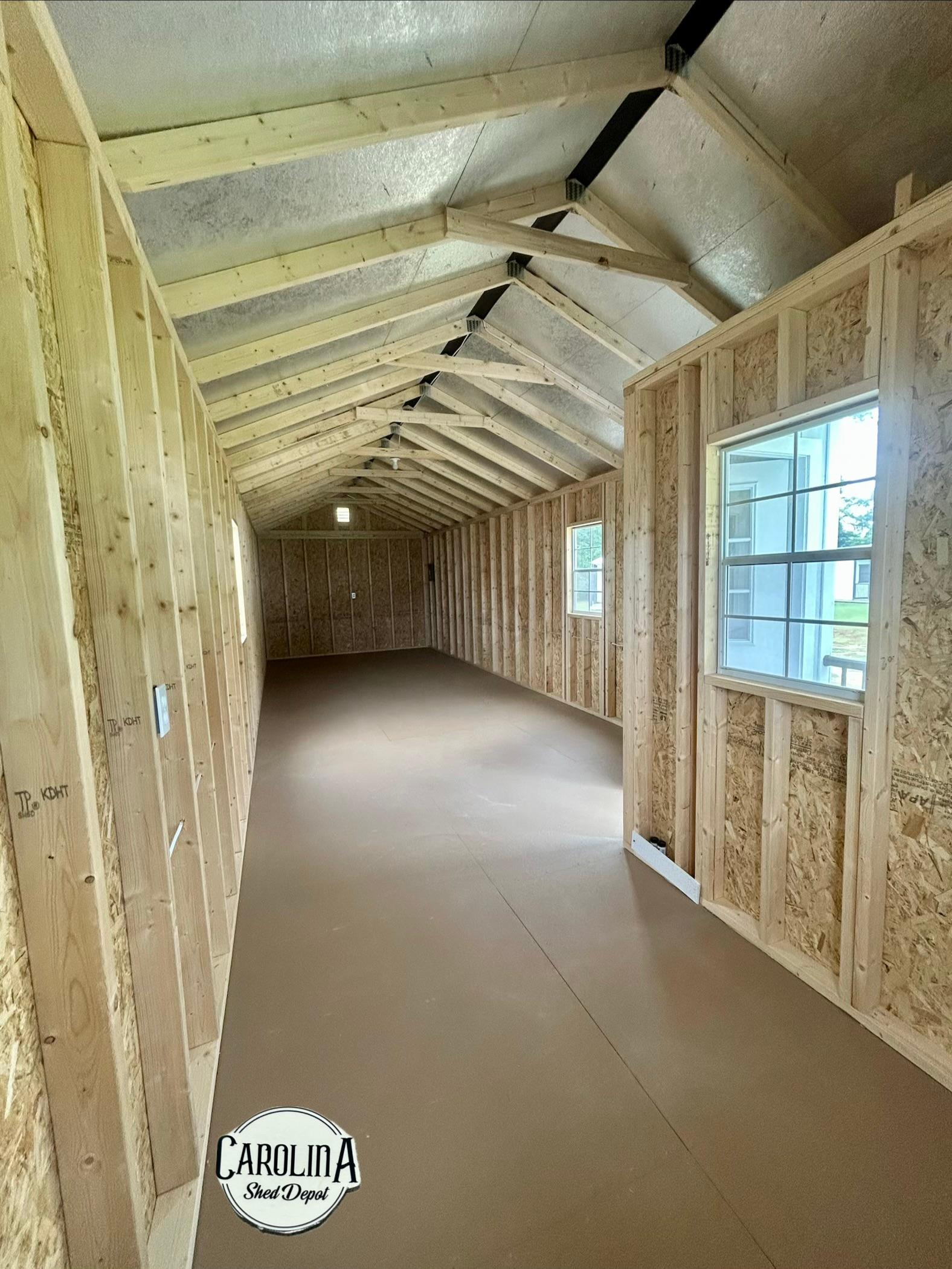 Standard Utility 12x40 portable building in Gray Heron