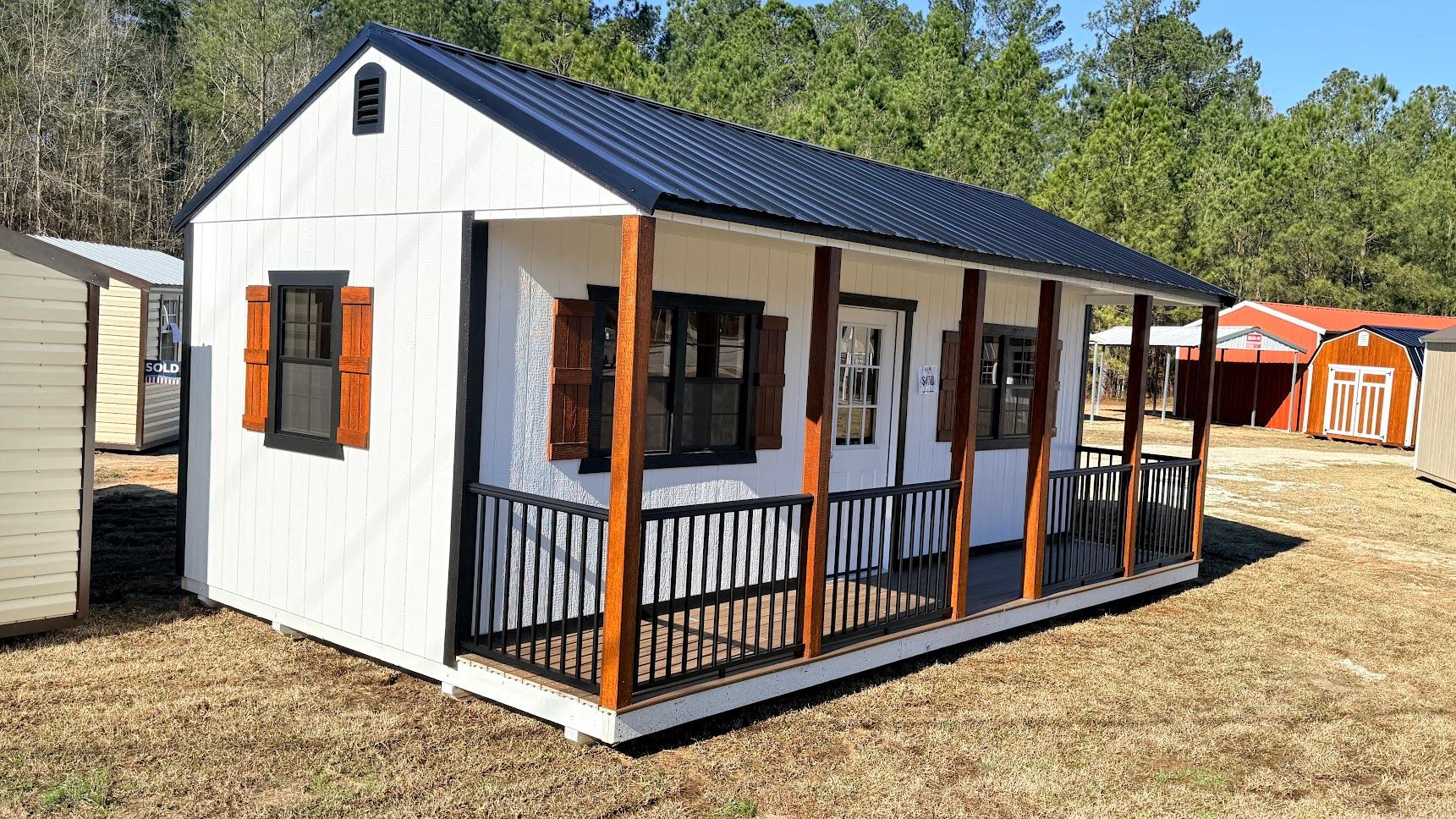 Standard Utility 14x24 portable building in White