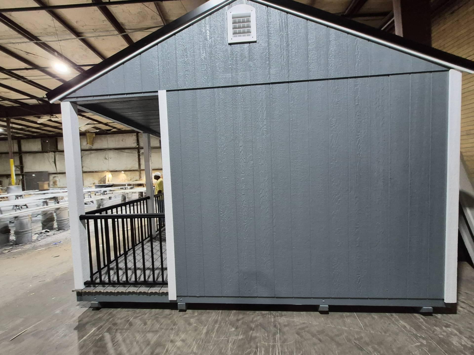 Standard Utility 14x28 portable building in Phoenix Gray