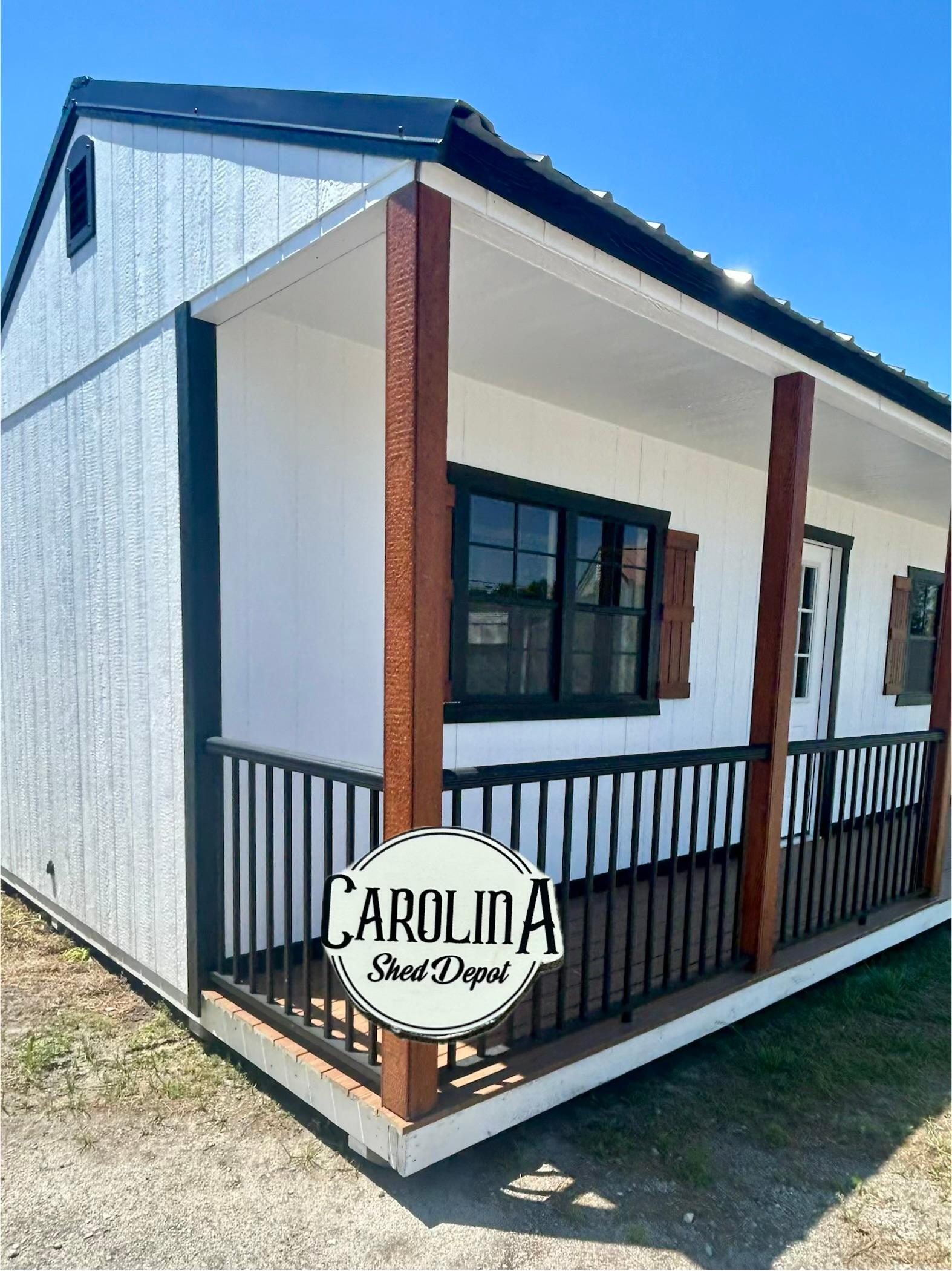 Standard Utility 14x28 portable building in White