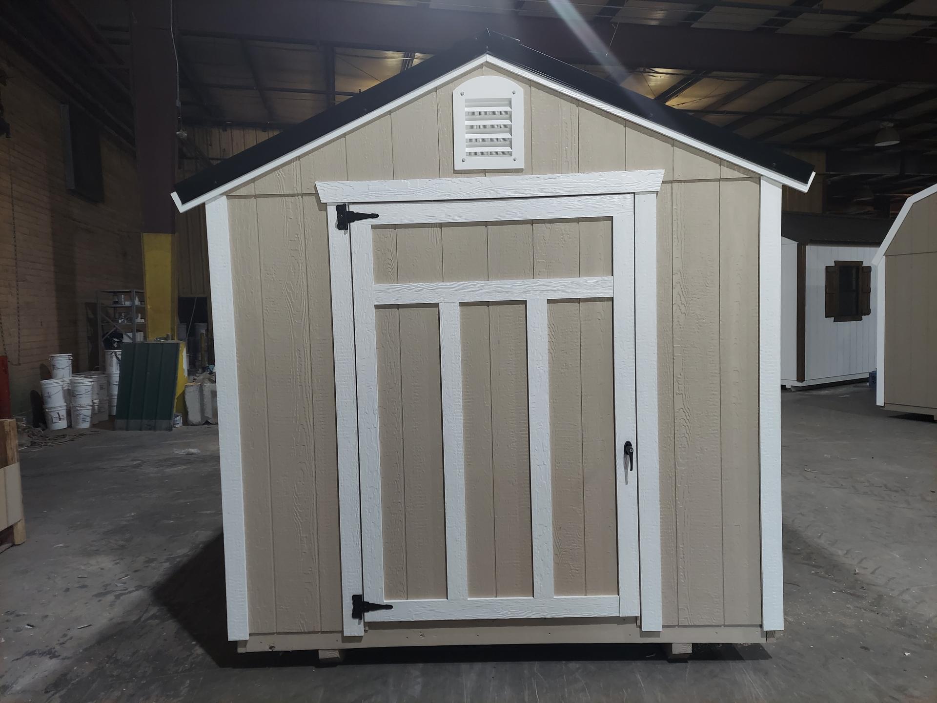 Standard Utility 8x12 portable building in Pavillion Beige