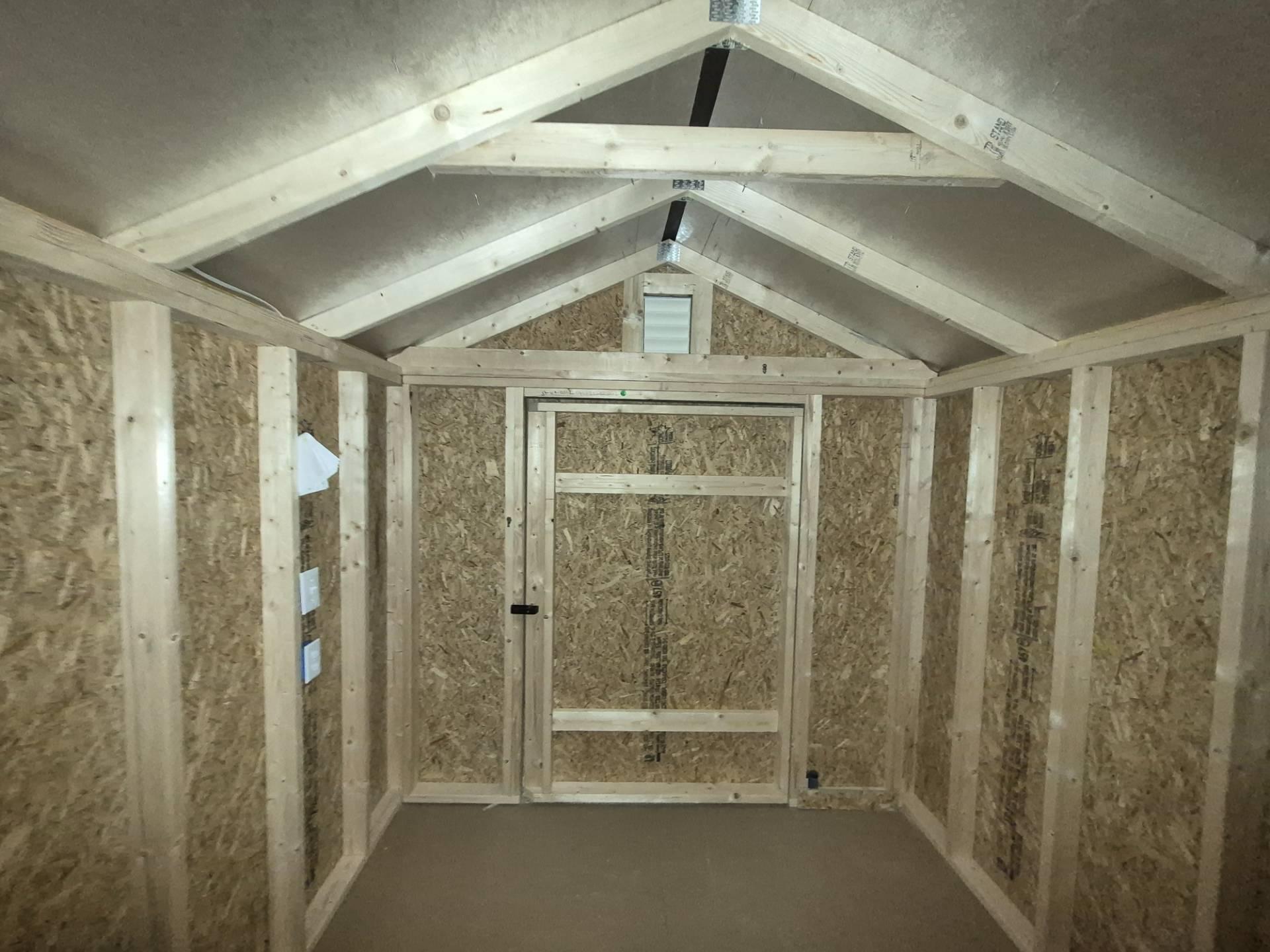 Standard Utility 8x12 portable building in Barnwood Gray