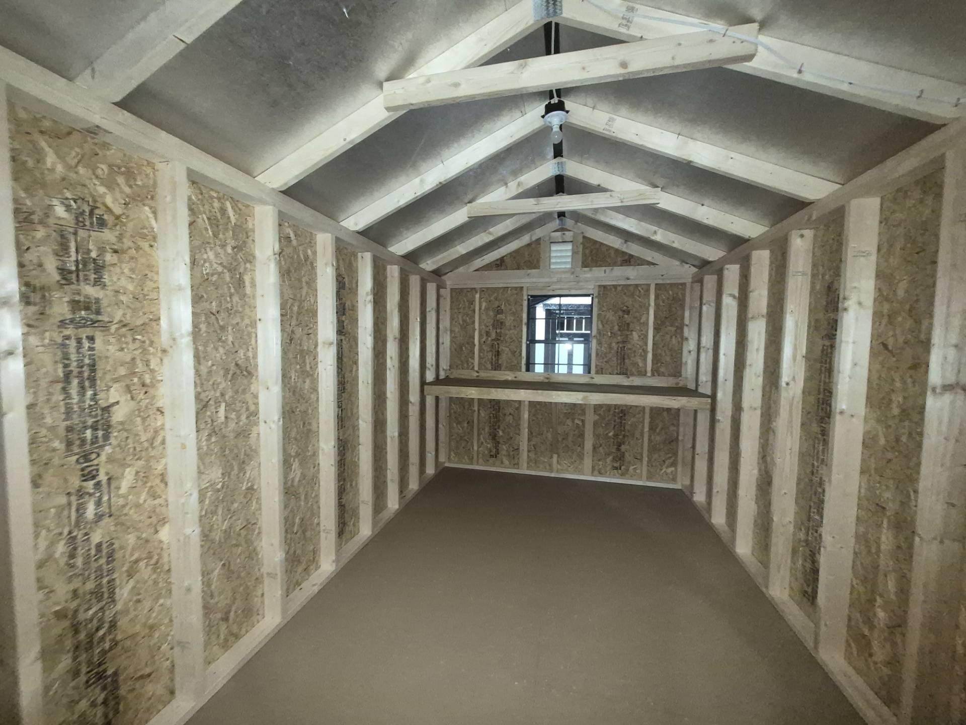 Standard Utility 8x12 portable building in Barnwood Gray