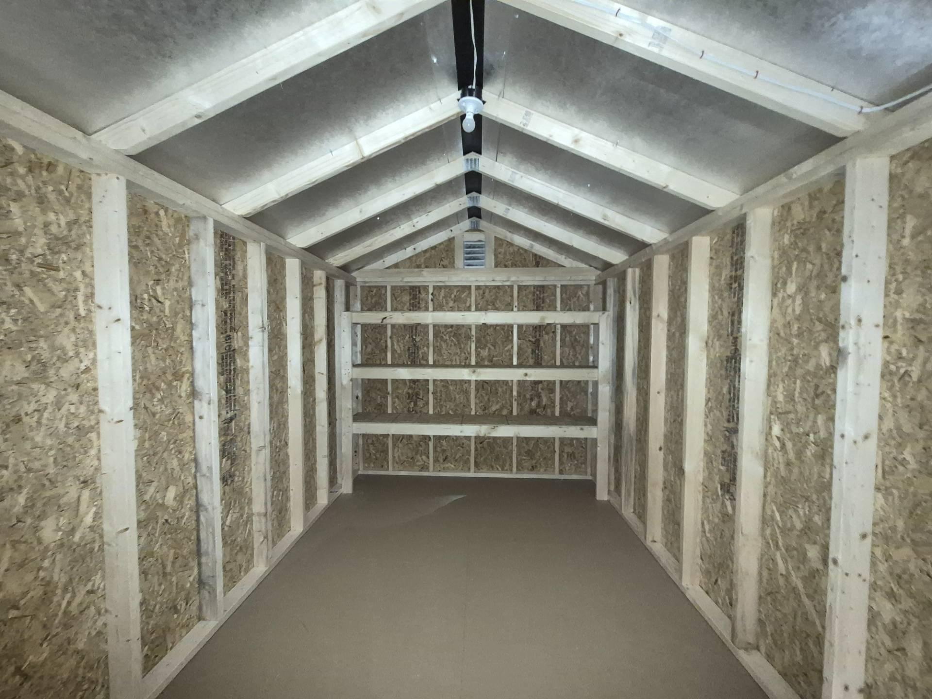 Standard Utility 8x12 portable building in White