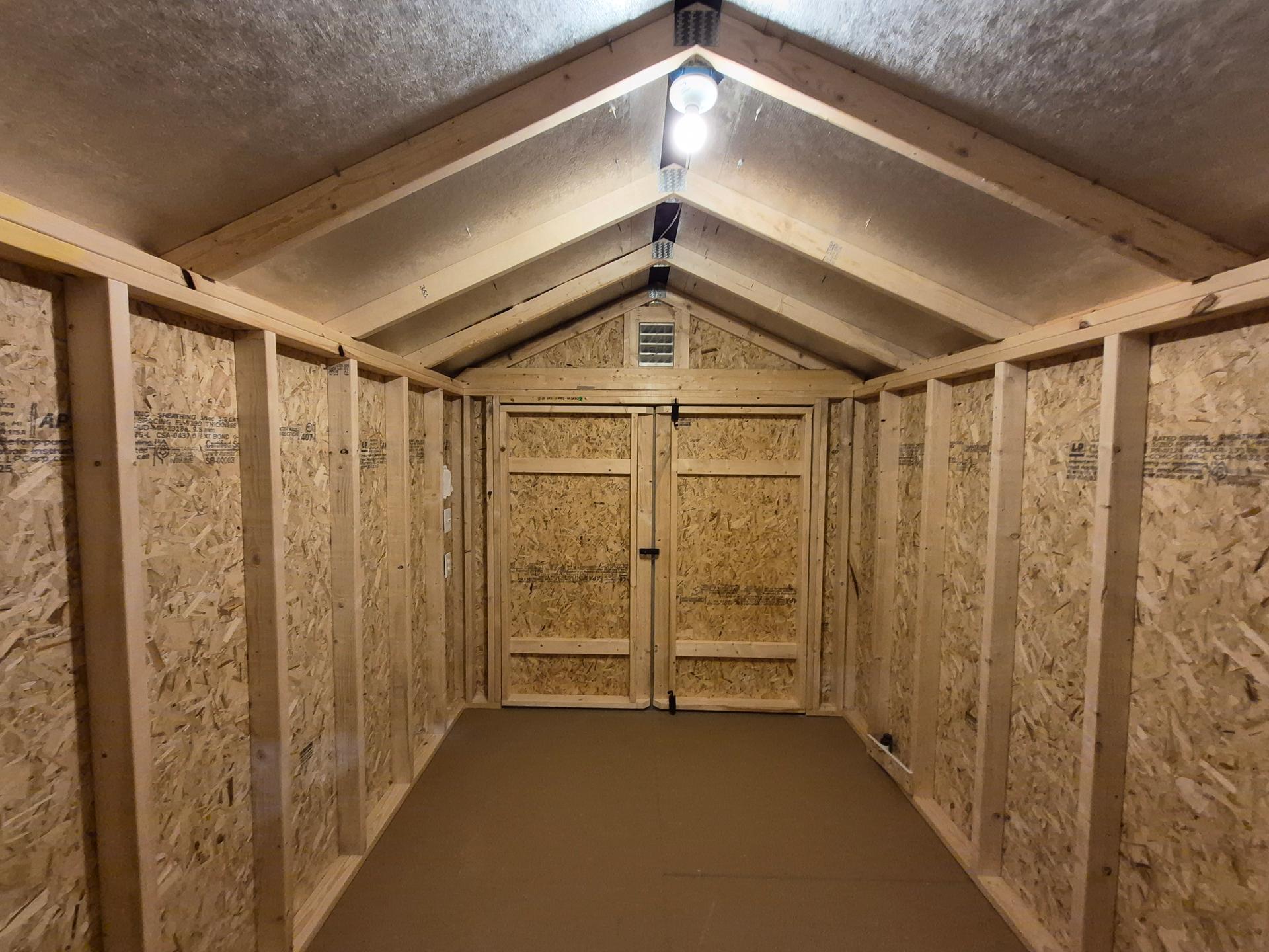 Standard Utility 8x12 portable building in White
