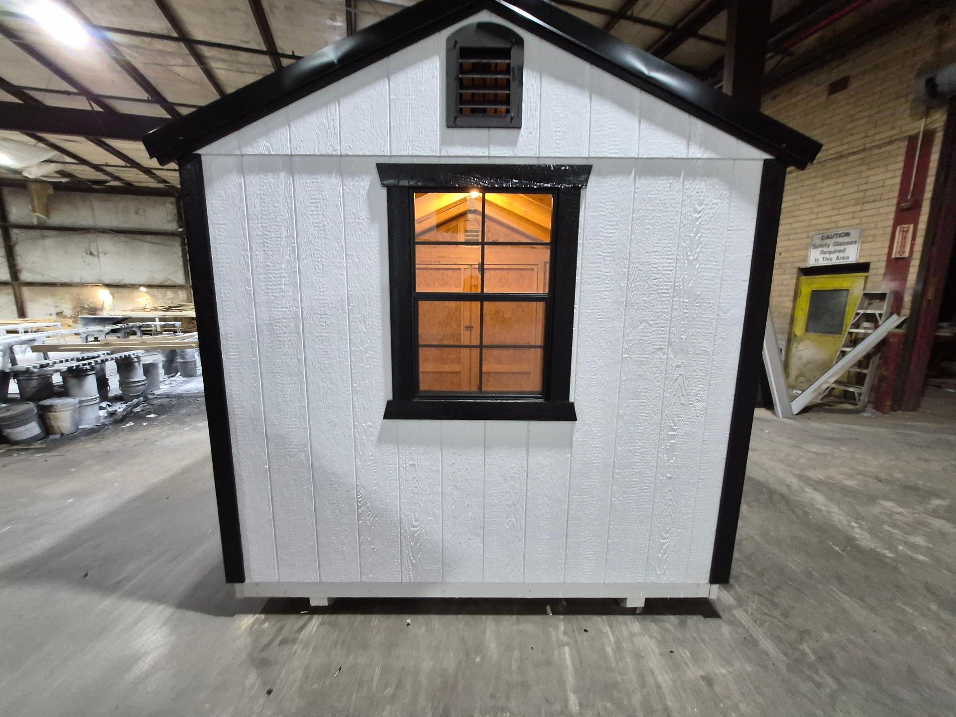 Standard Utility 8x12 portable building in White