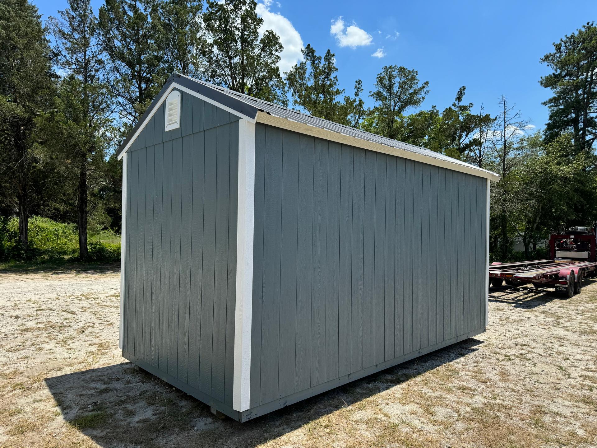 Standard Utility 8x16 portable building in Phoenix Grey