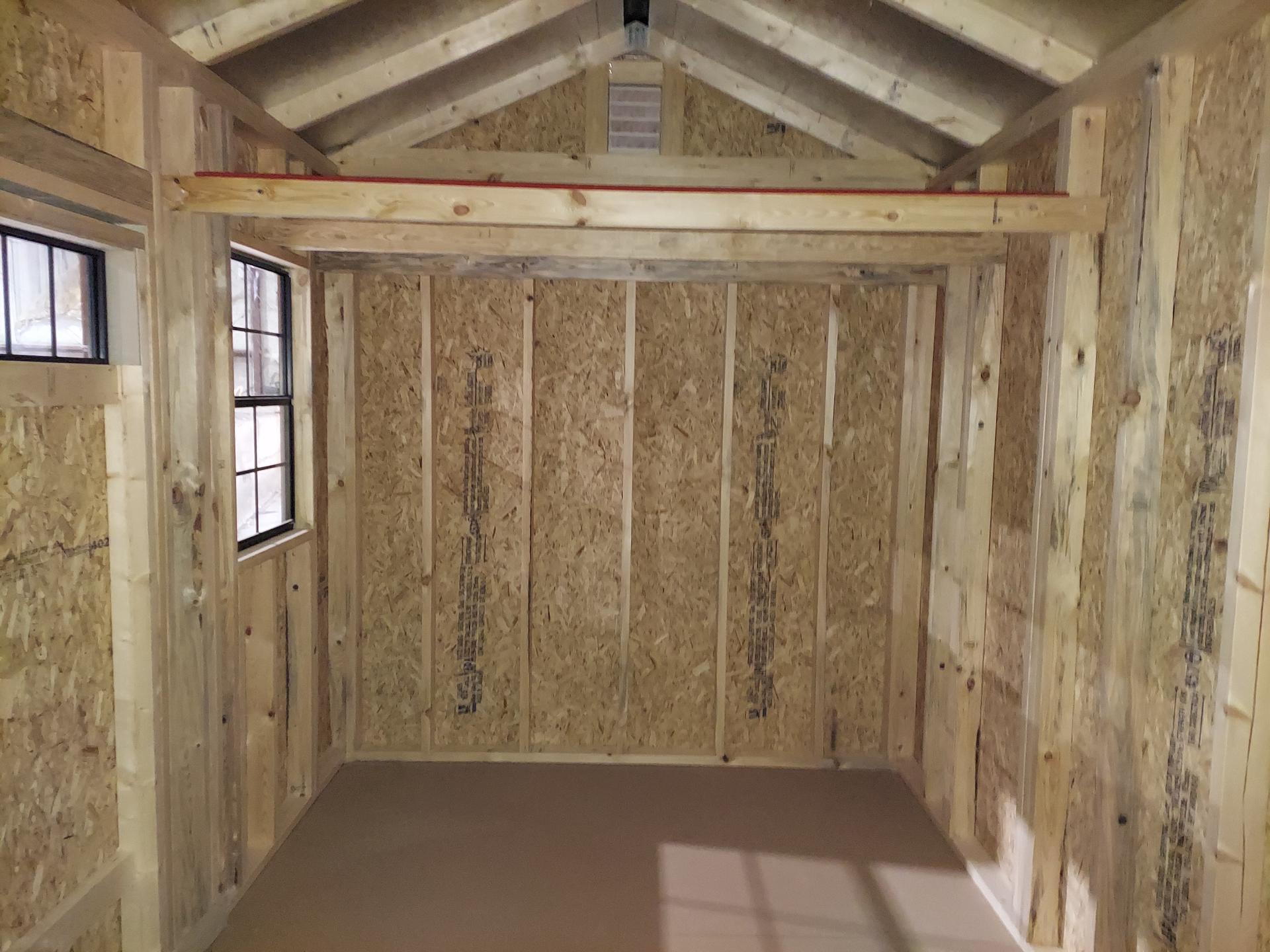 Standard Utility 8x16 portable building in Pale Pine