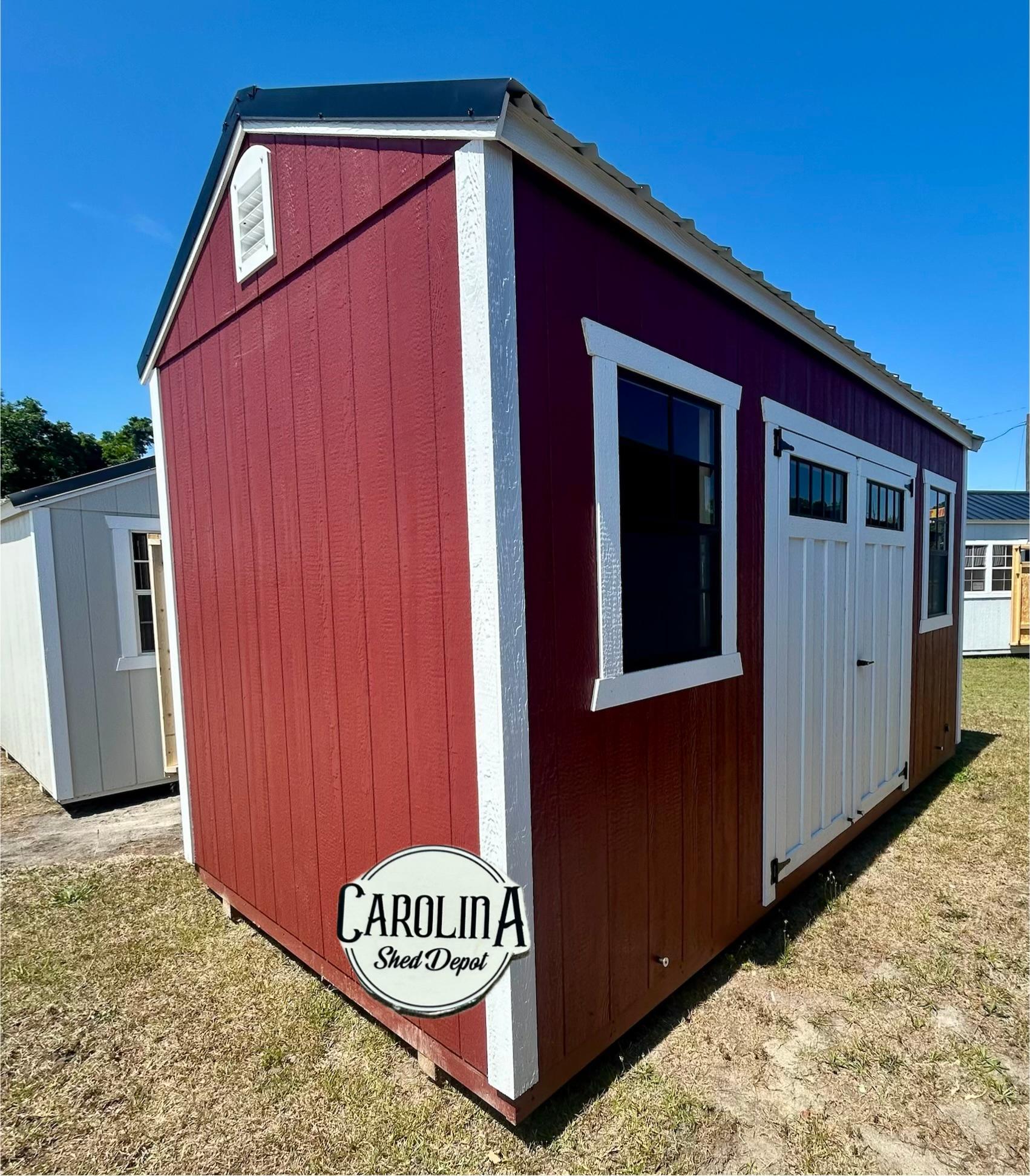 Standard Utility 8x16 portable building in Rustic