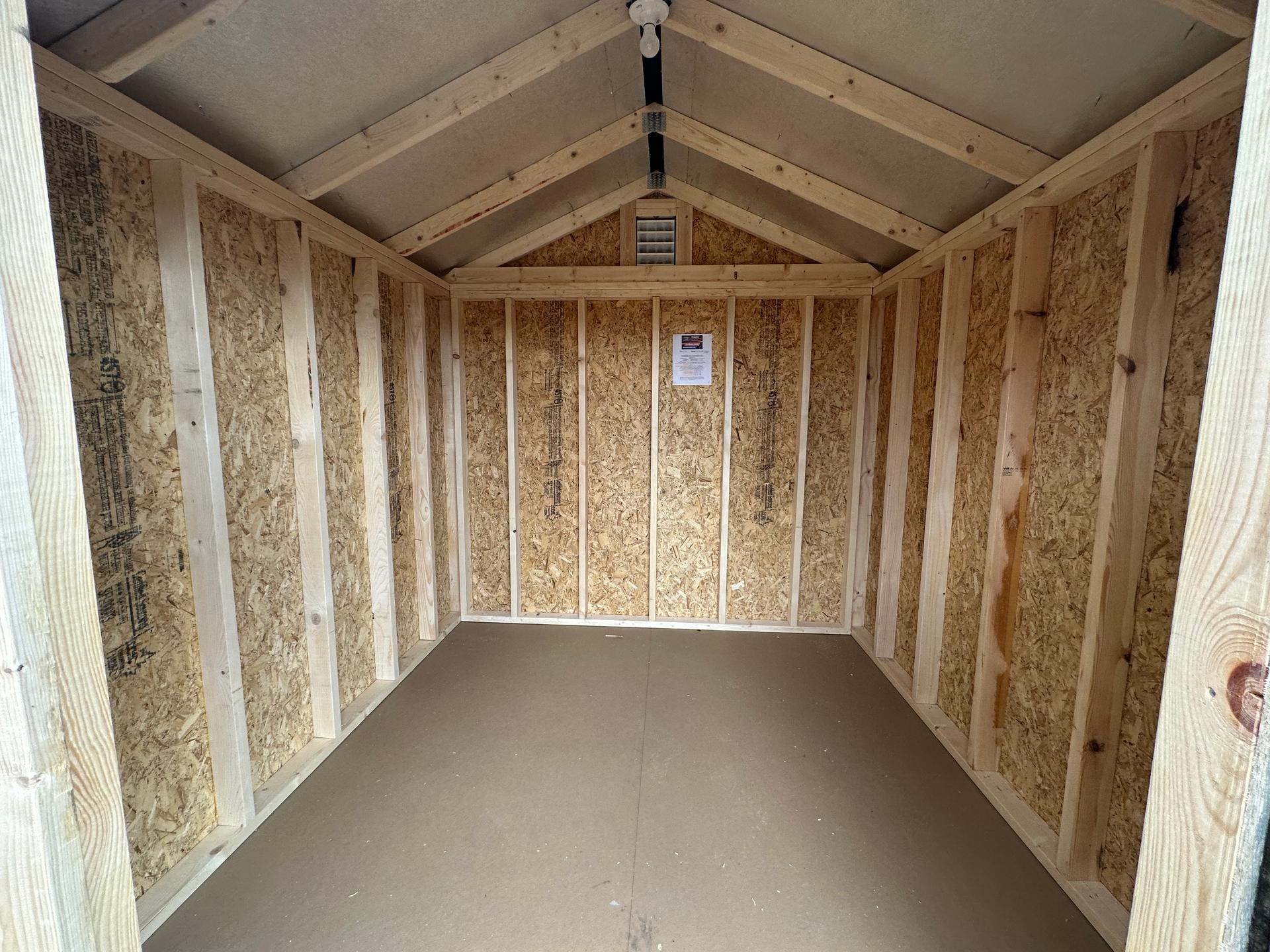 Standard Utility 8x8 portable building in Barnwood Grey