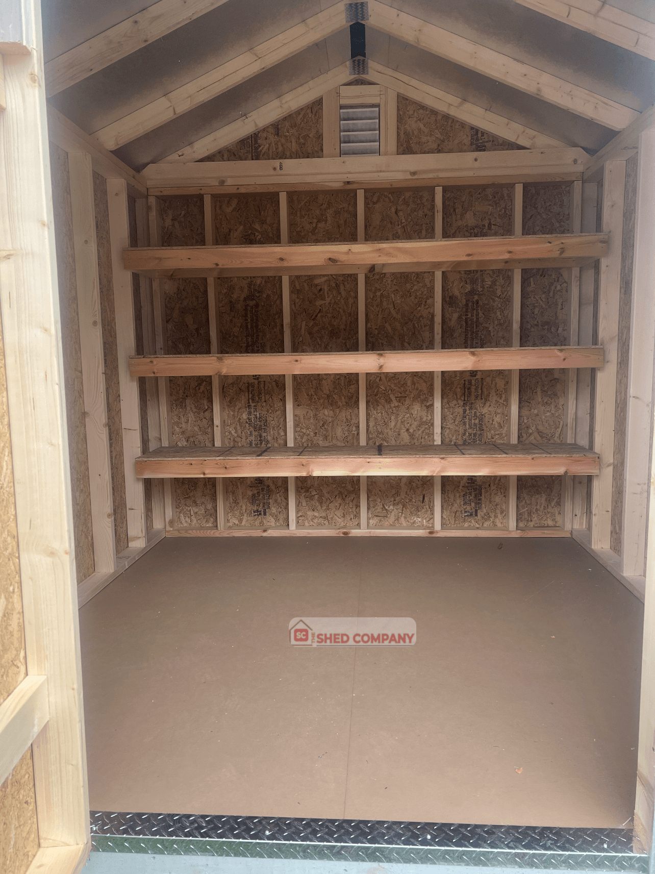 Standard Utility 8x8 portable building in Navajo White