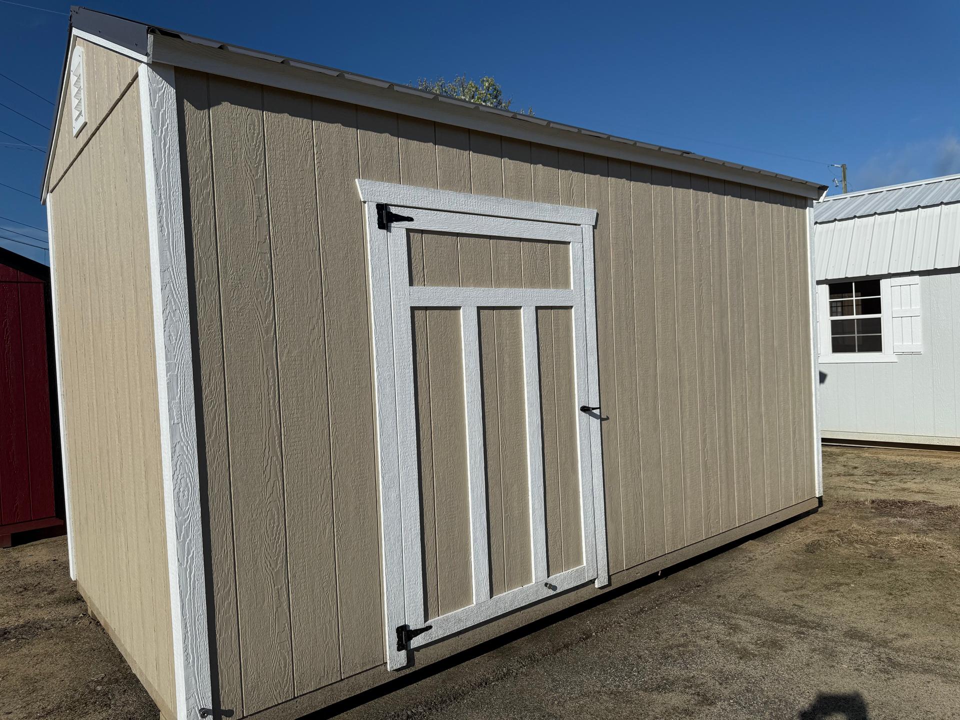 Standard Utility 8x16 portable building in Pavillion Beige