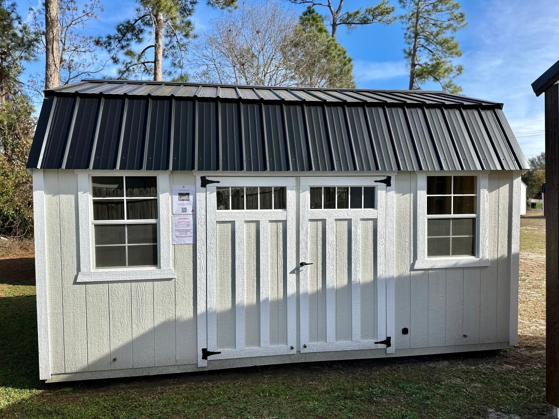 Classic Loft 10x16 portable building in Grey Heron