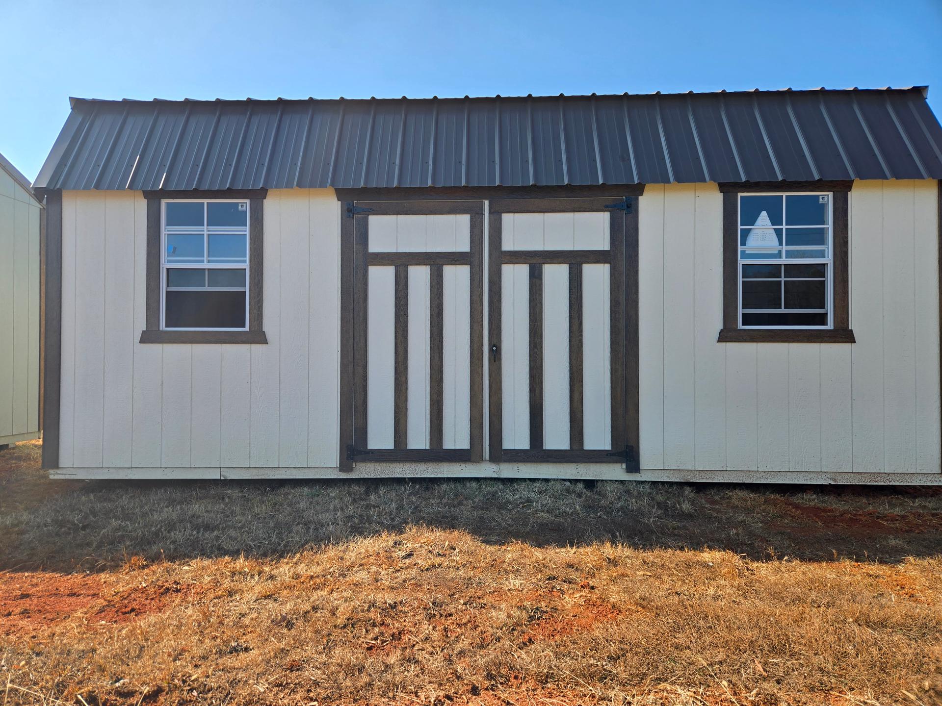 Classic Loft 10x20 portable building in Navajo White