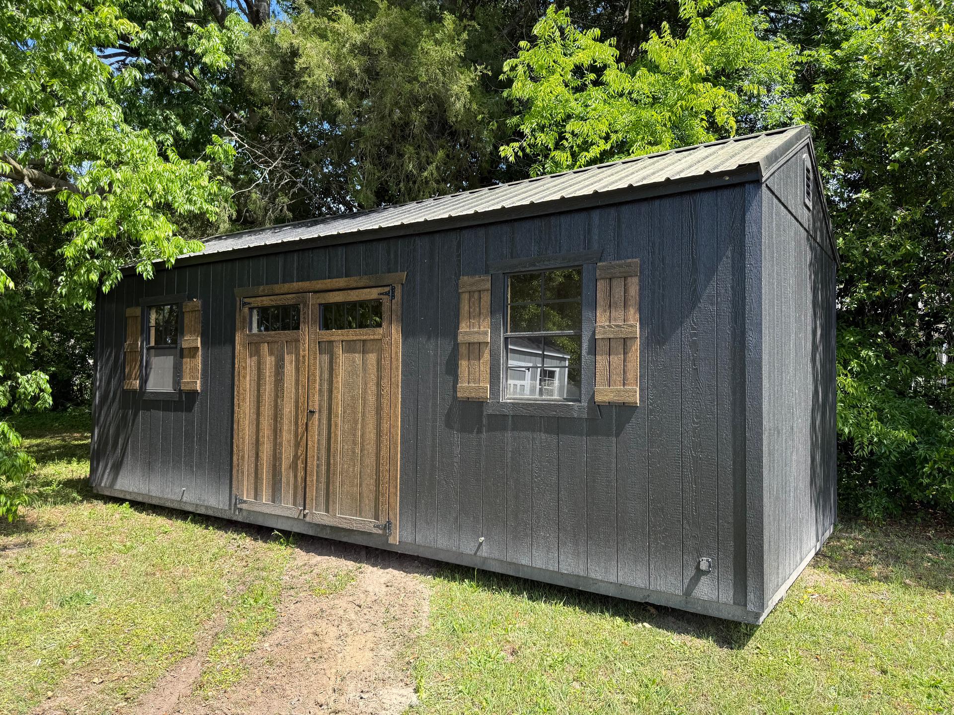 Phoenix Repo 10x24 portable building in Black
