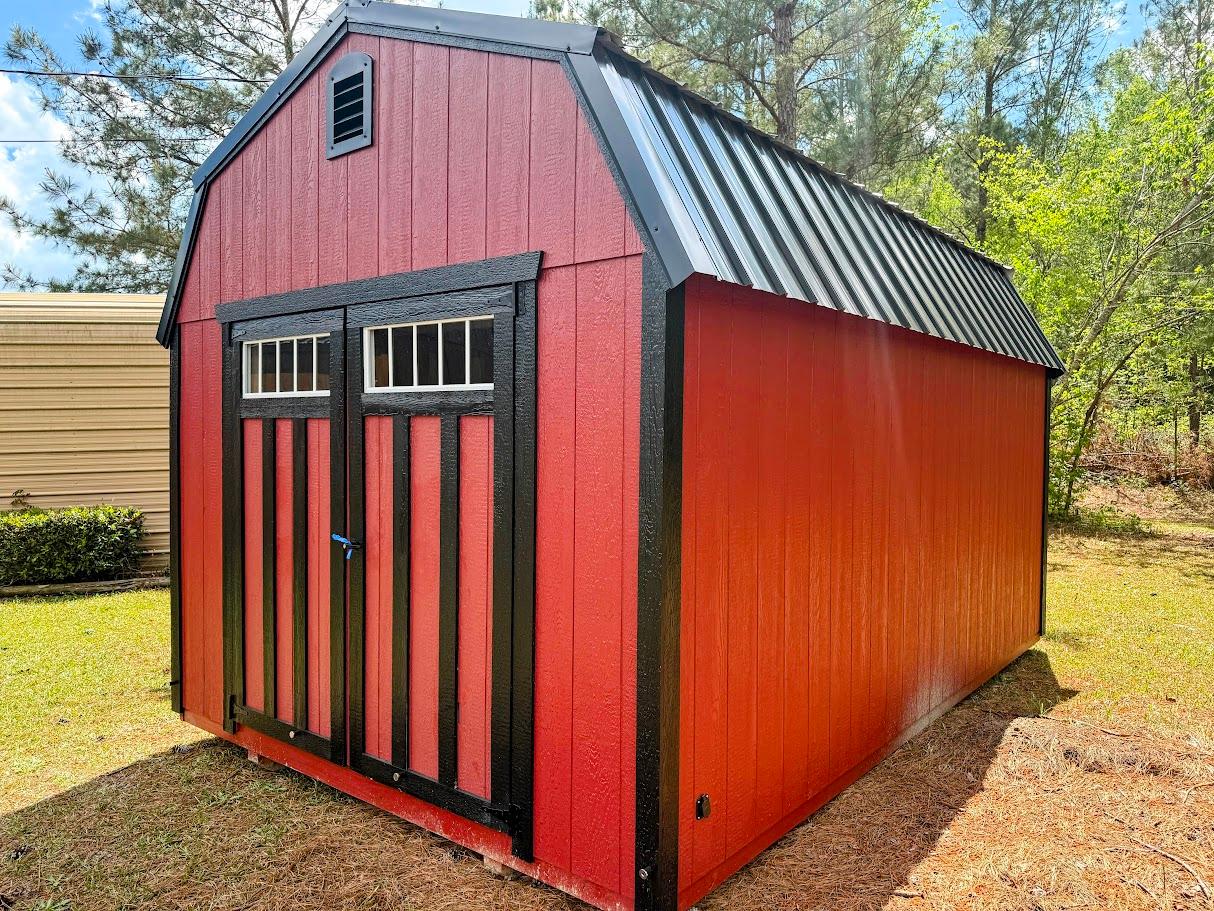 Standard Loft 10x16 portable building in Red