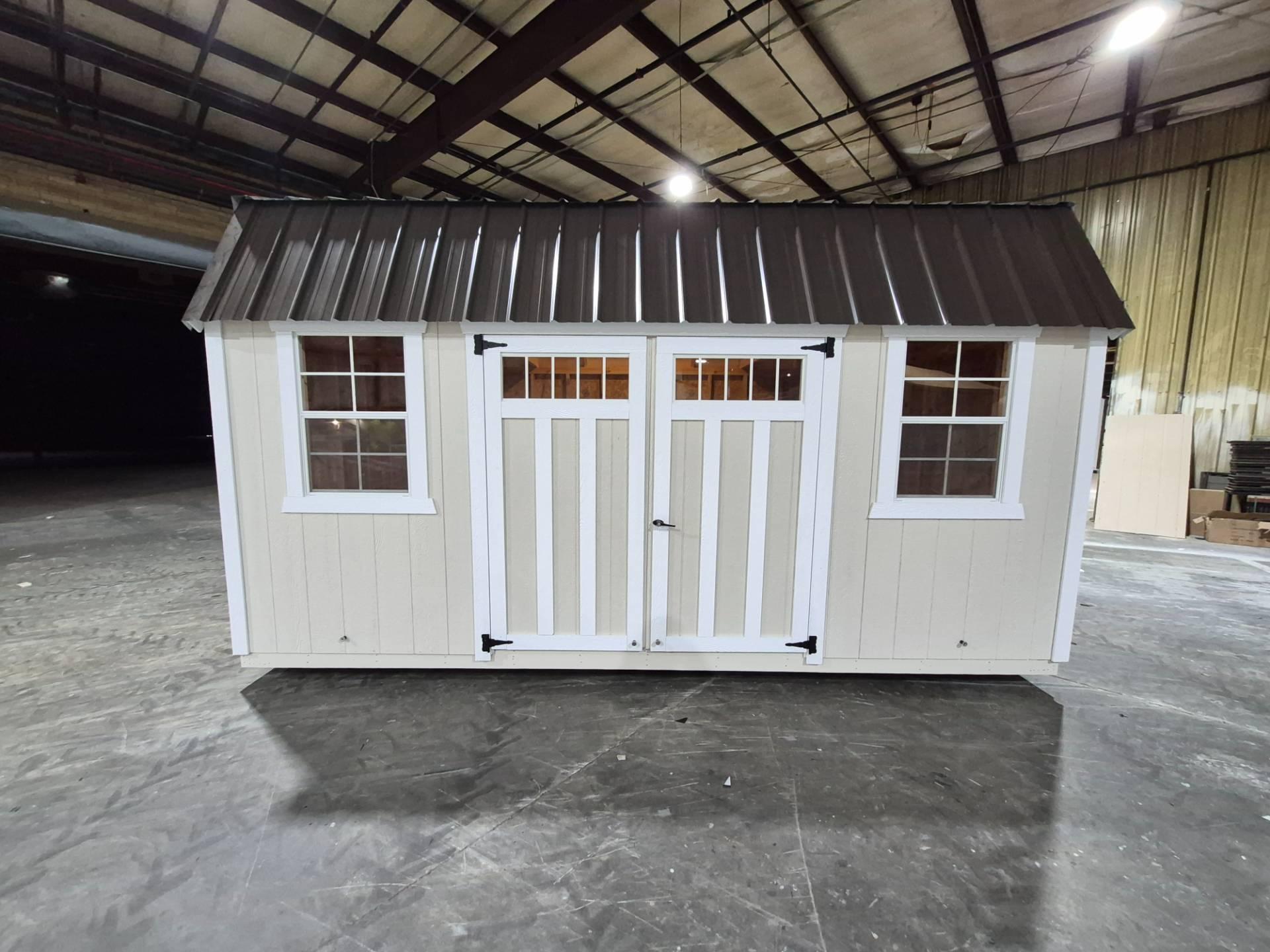Standard Loft 10x16 portable building in Moth Gray