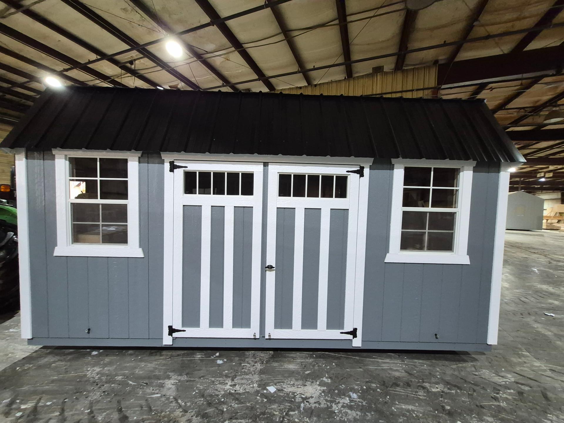 Standard Loft 10x16 portable building in Phoenix Gray