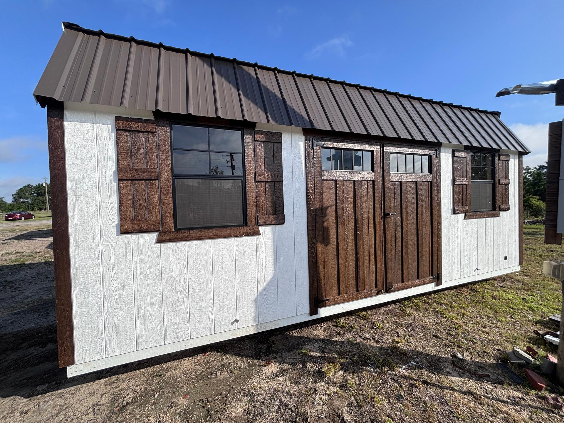 Standard Loft 10x20 portable building in White