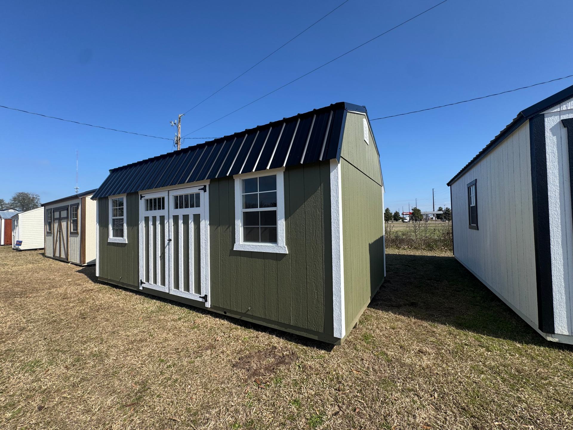 Standard Loft 10x20 portable building in Positively Pine