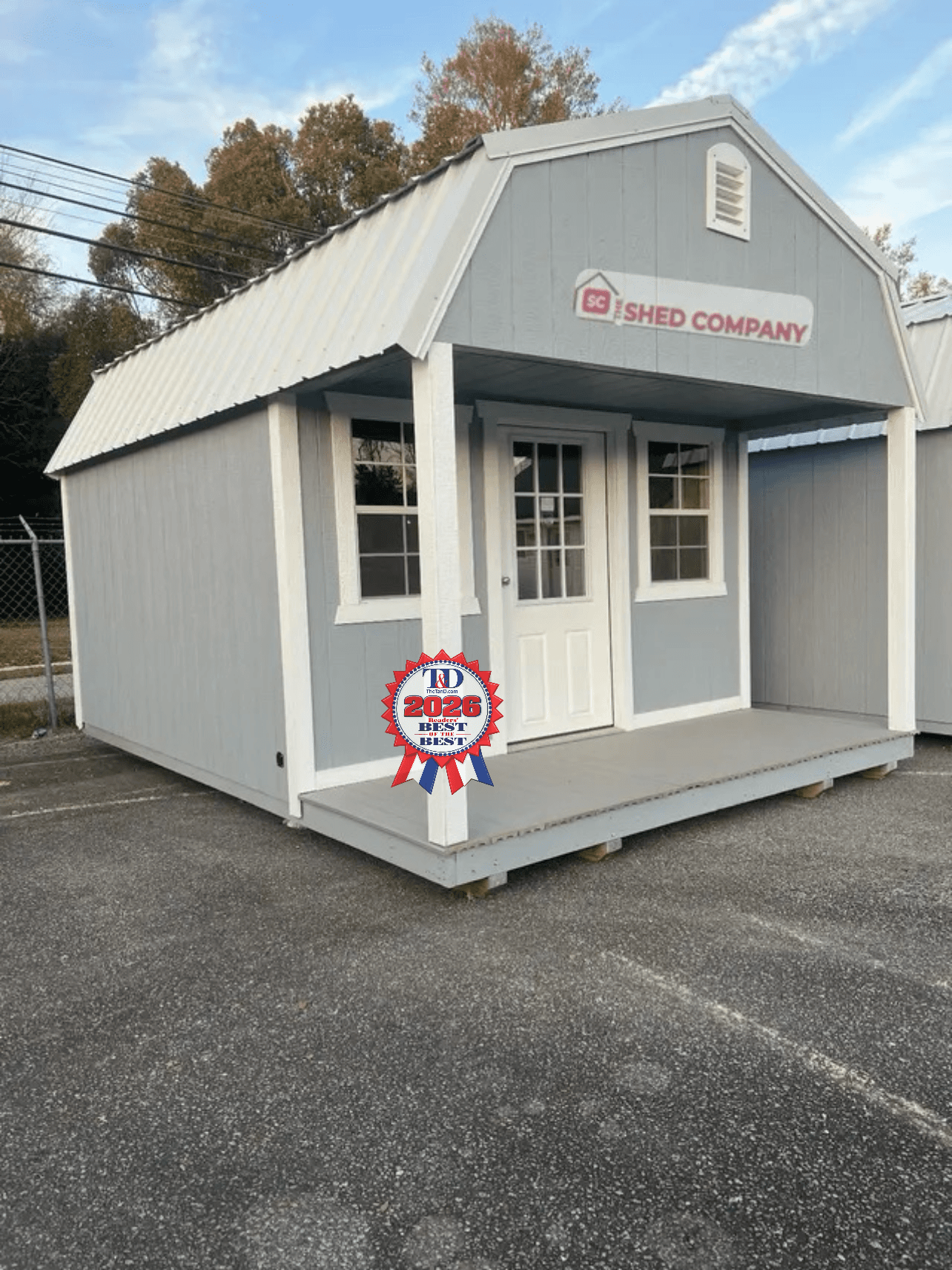 Standard Loft 12x16 portable building in Morning