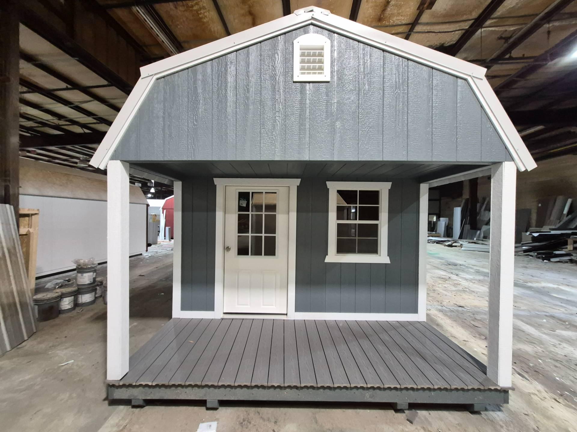 Standard Loft 12x24 portable building in Phoenix Gray