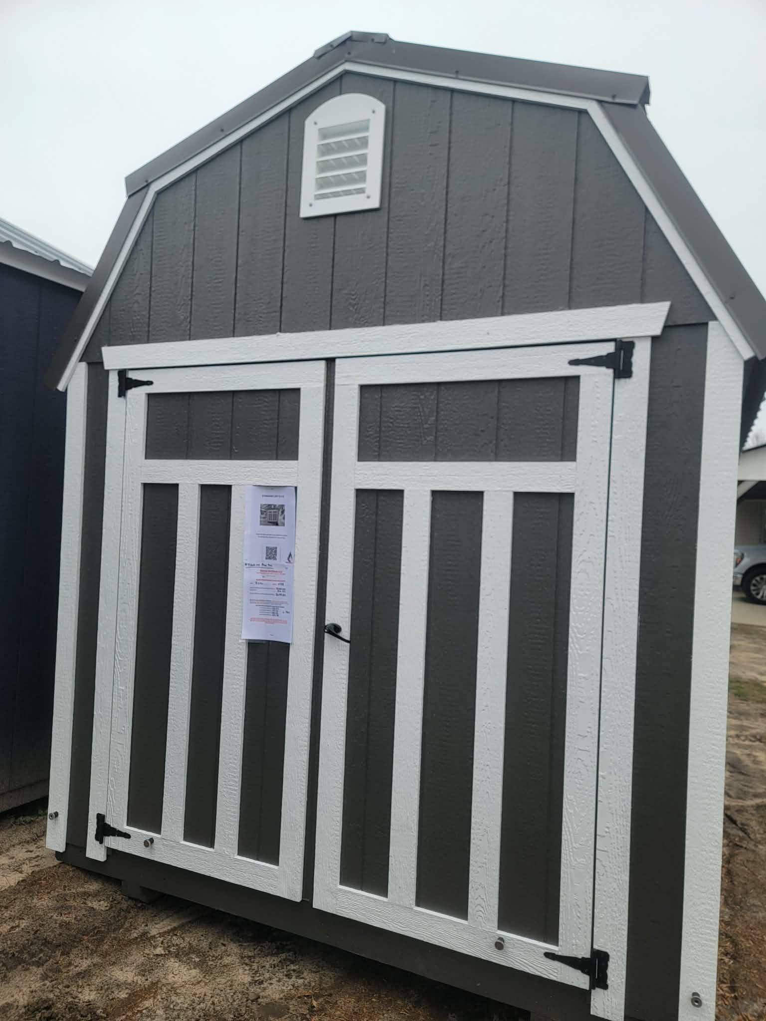 Standard Loft 8x12 portable building in Dark Woods