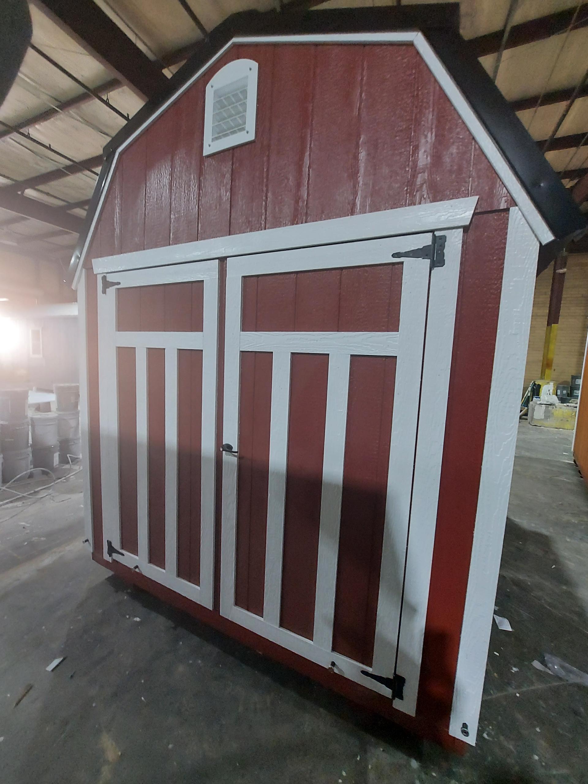 Standard Loft 8x12 portable building in Rustic