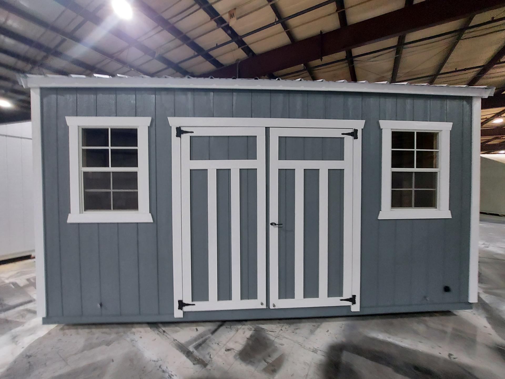 Standard Utility 10x16 portable building in Phoenix Grey