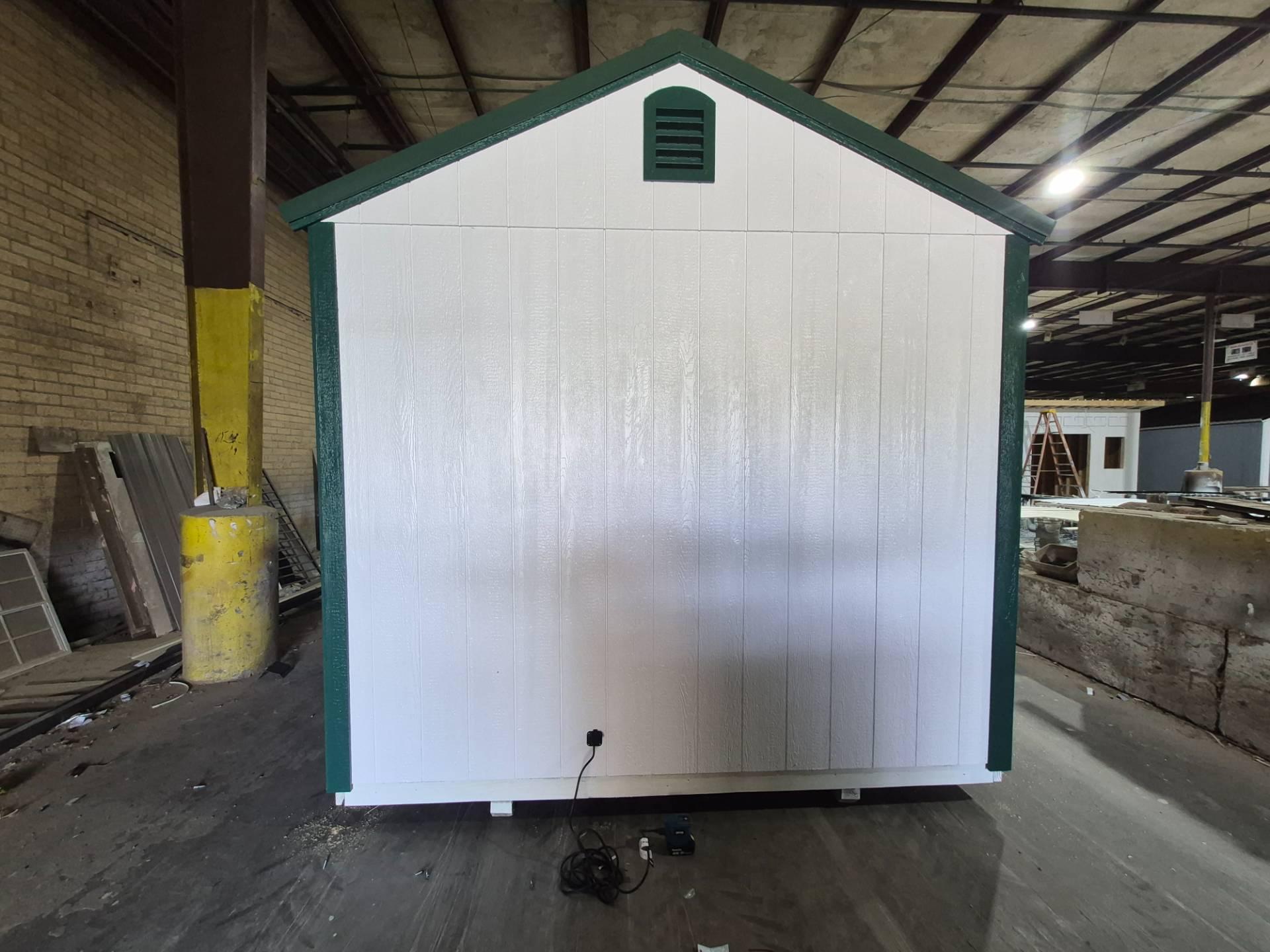 Standard Utility 10x16 portable building in Navajo White