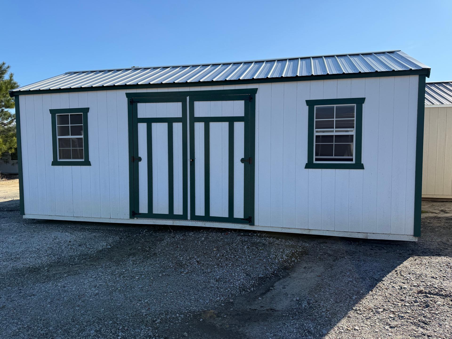 Standard Utility 10x24 portable building in White