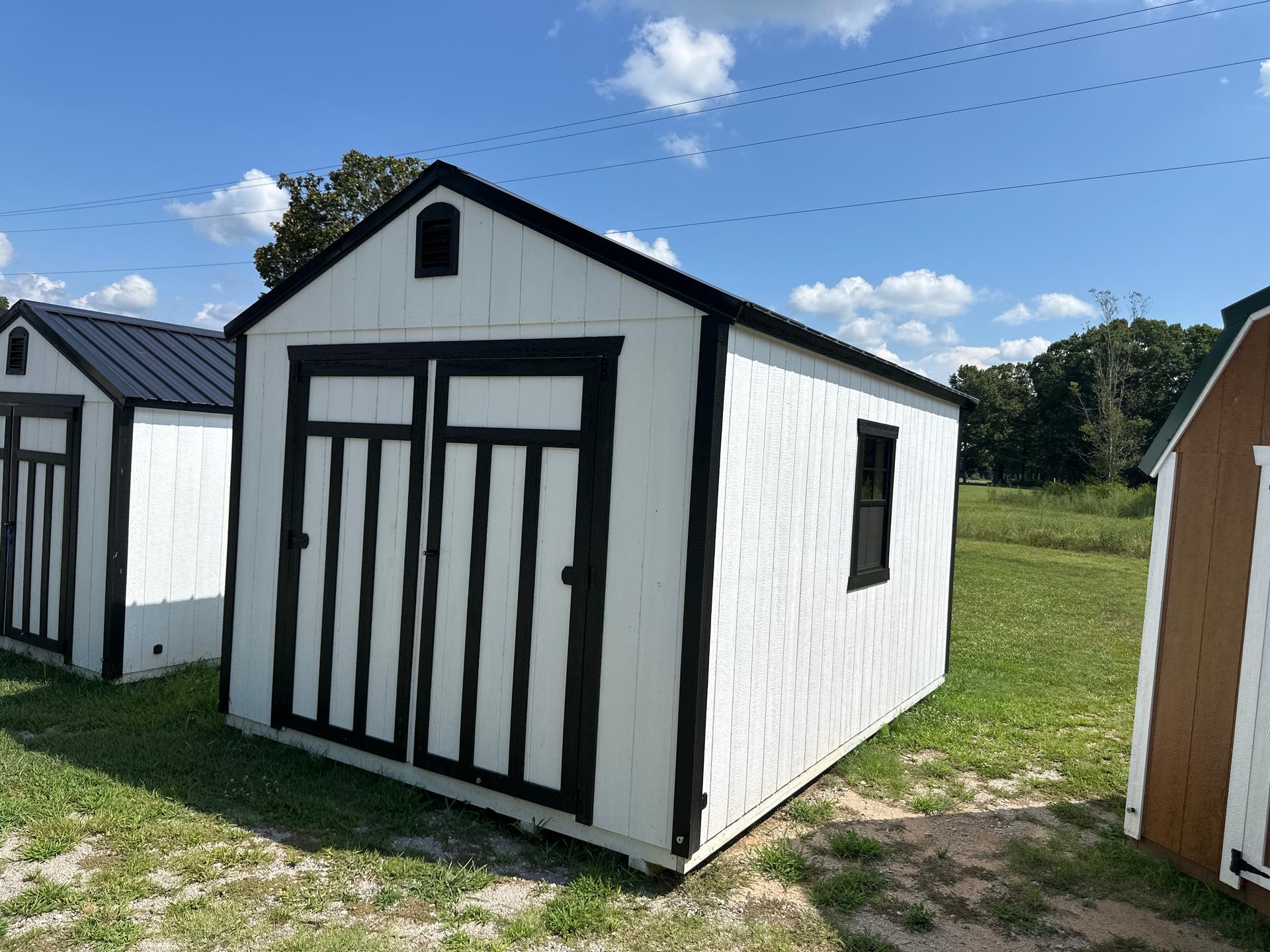 Standard Utility 12x16 portable building in White