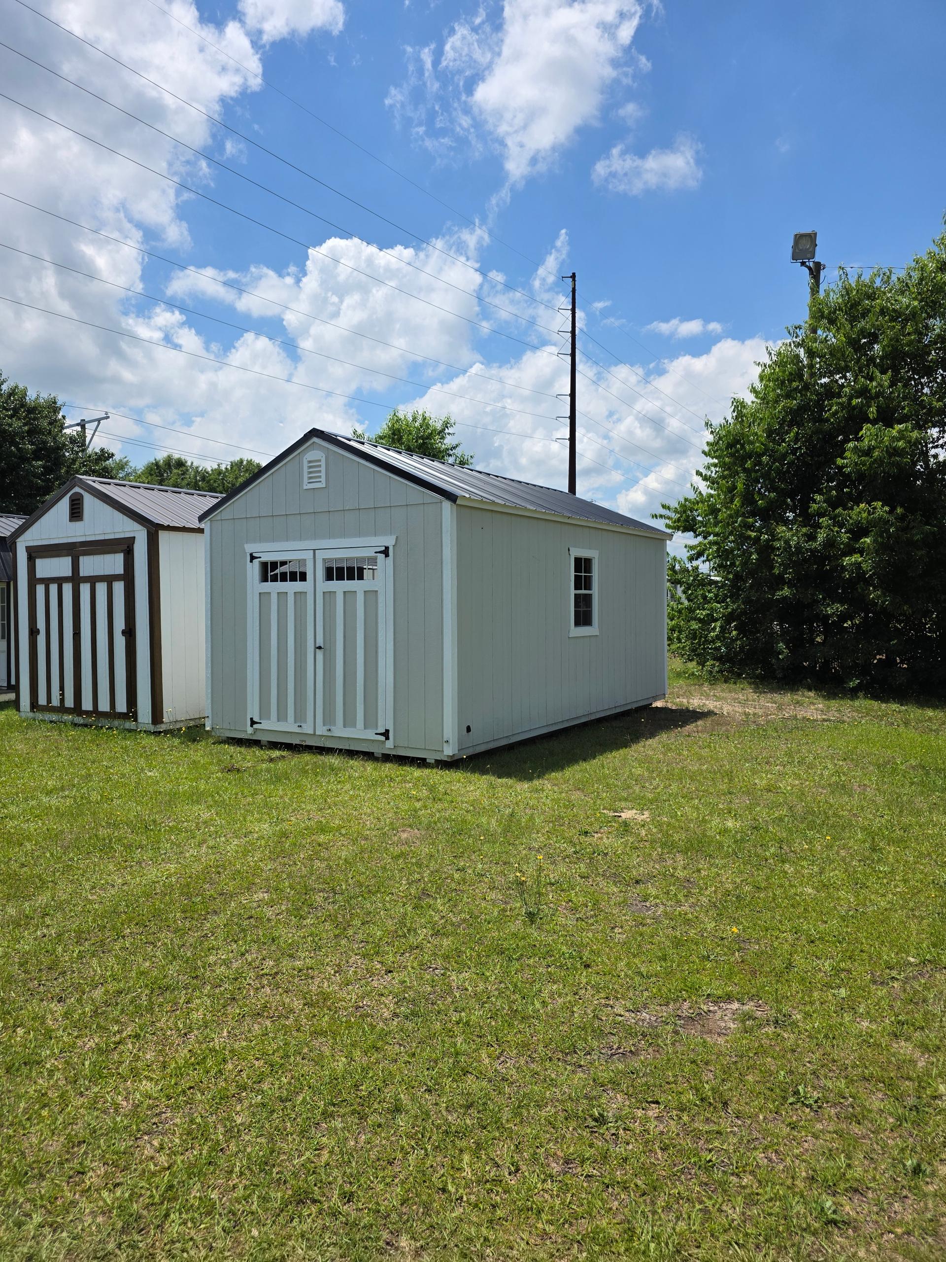 Standard Utility 12x20 portable building in Grey Heron