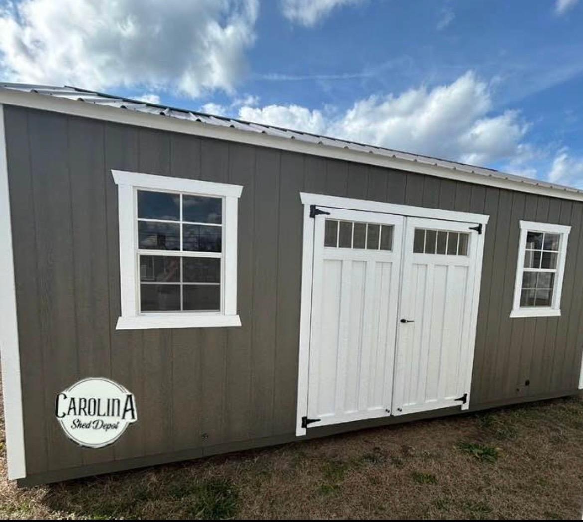 Standard Utility 12x20 portable building in Barnwood Grey