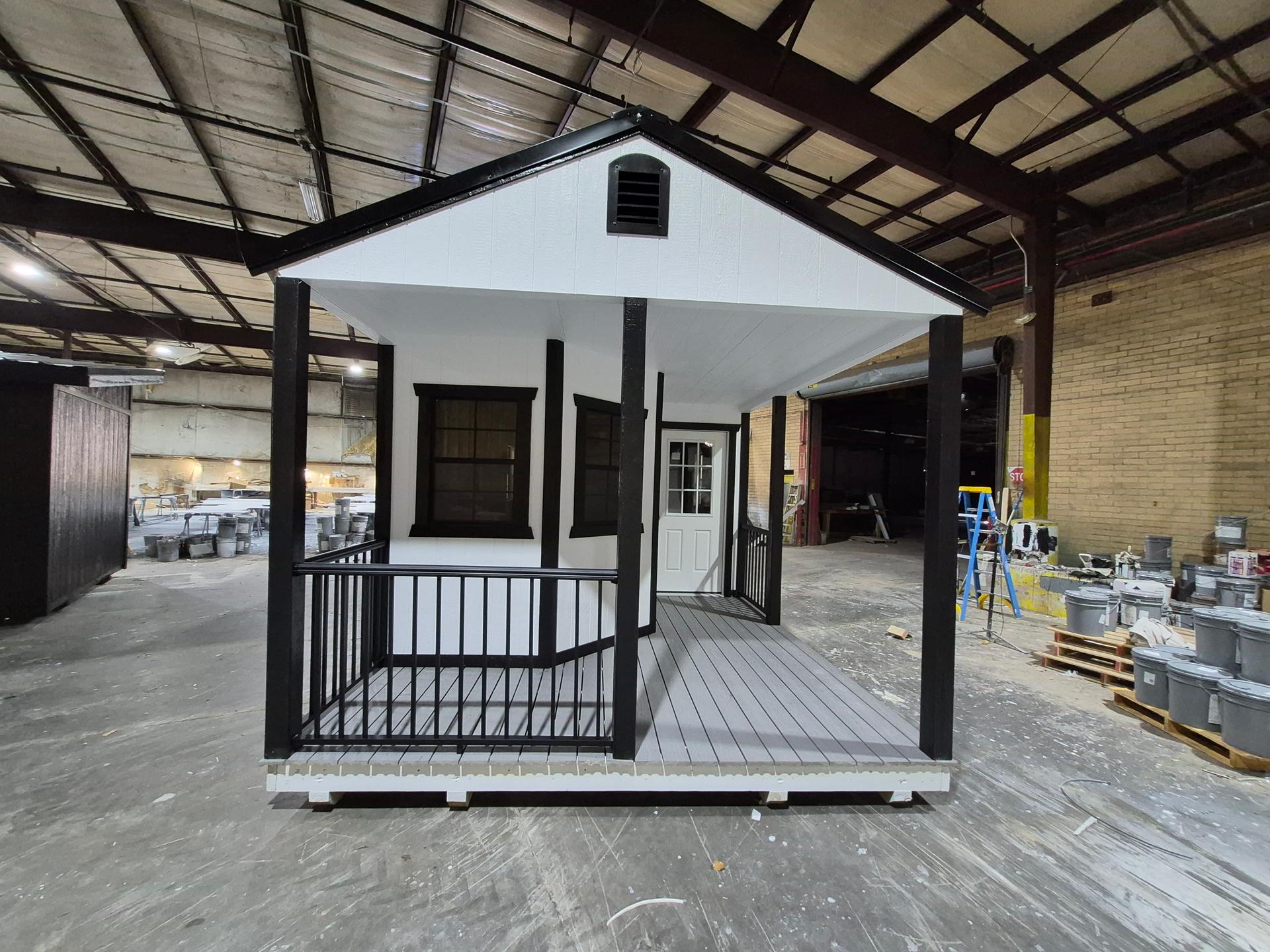 Standard Utility 12x40 portable building in White