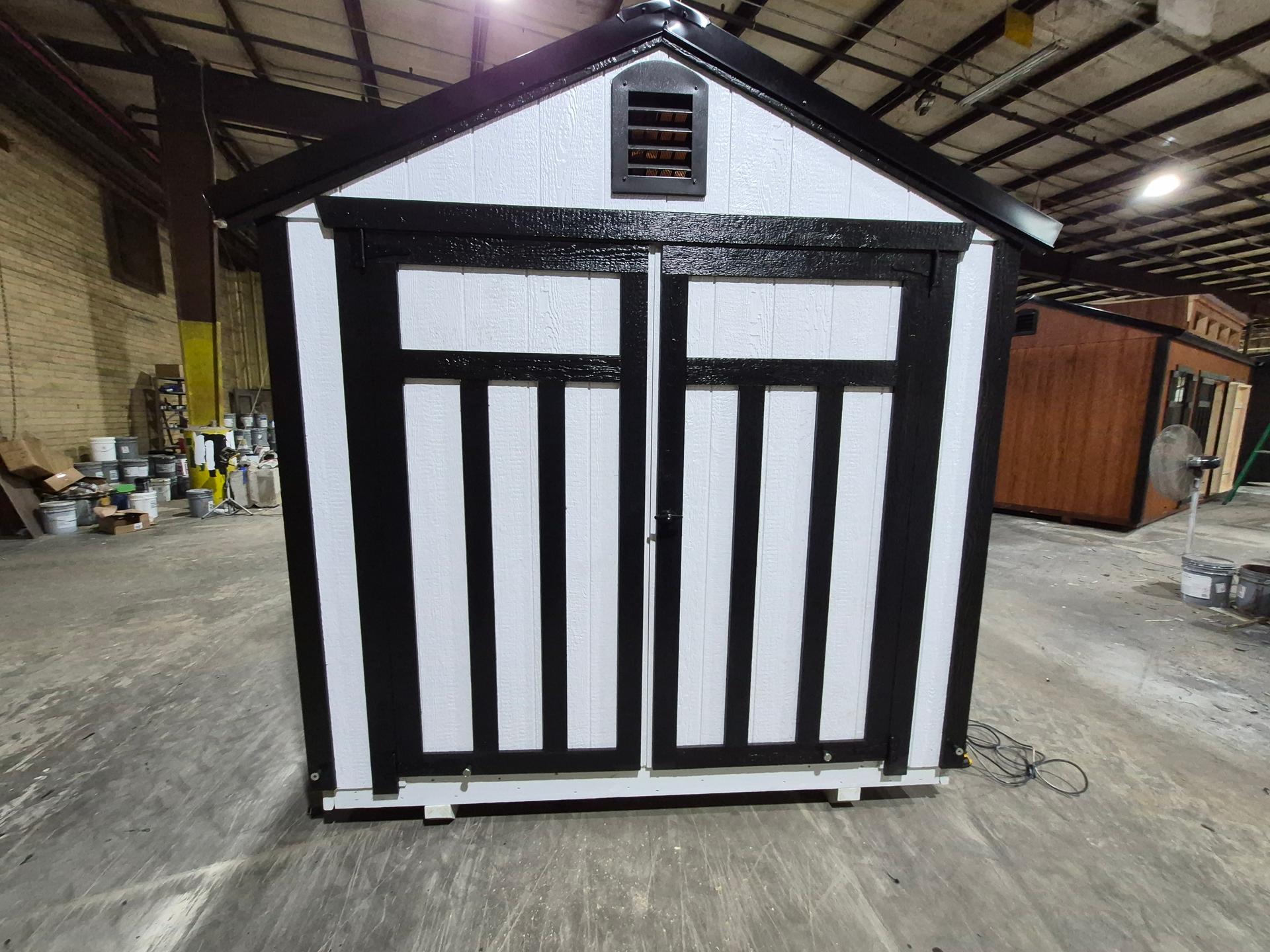 Standard Utility 8x12 portable building in White