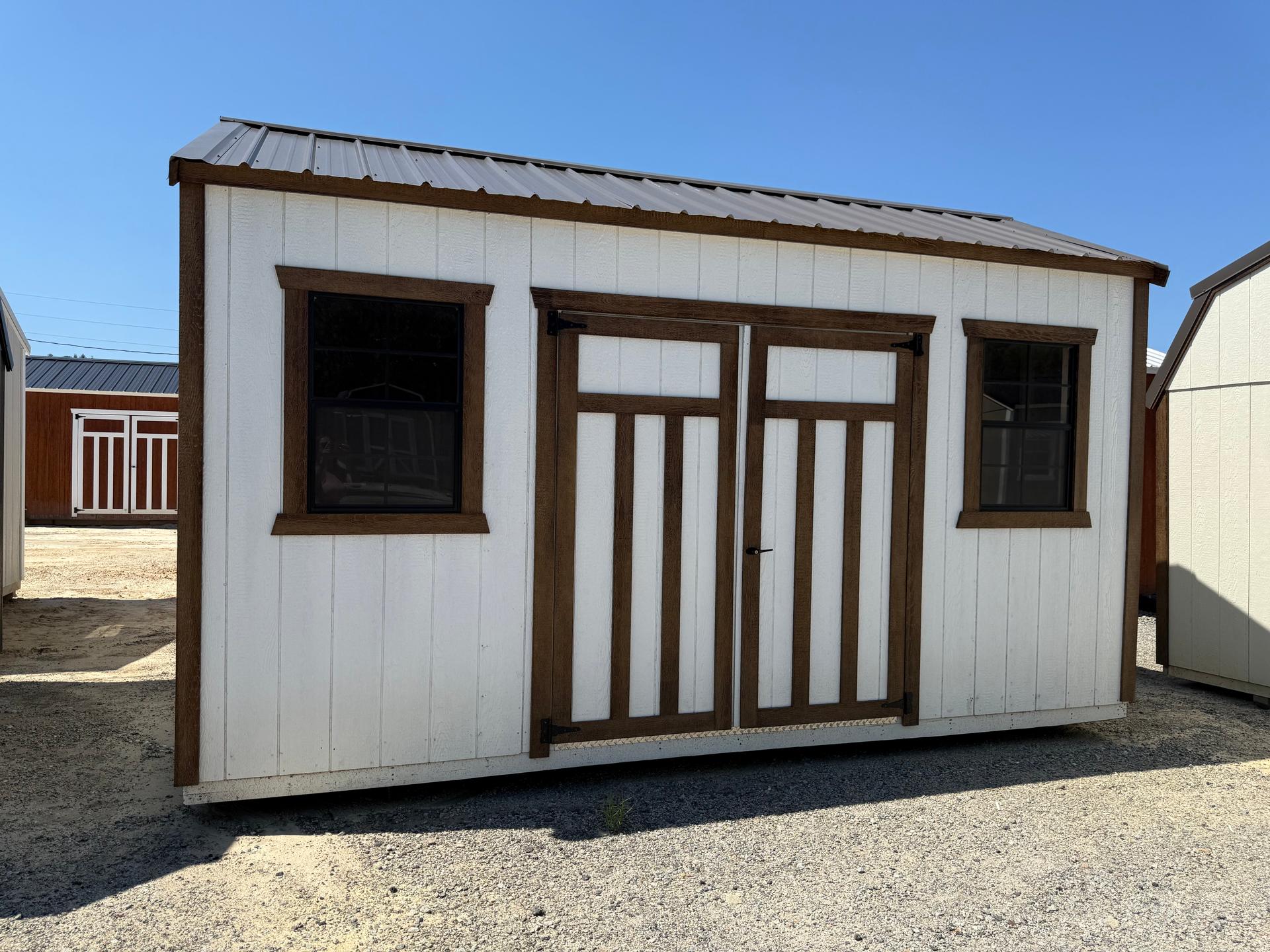 Standard Utility 8x16 portable building in White