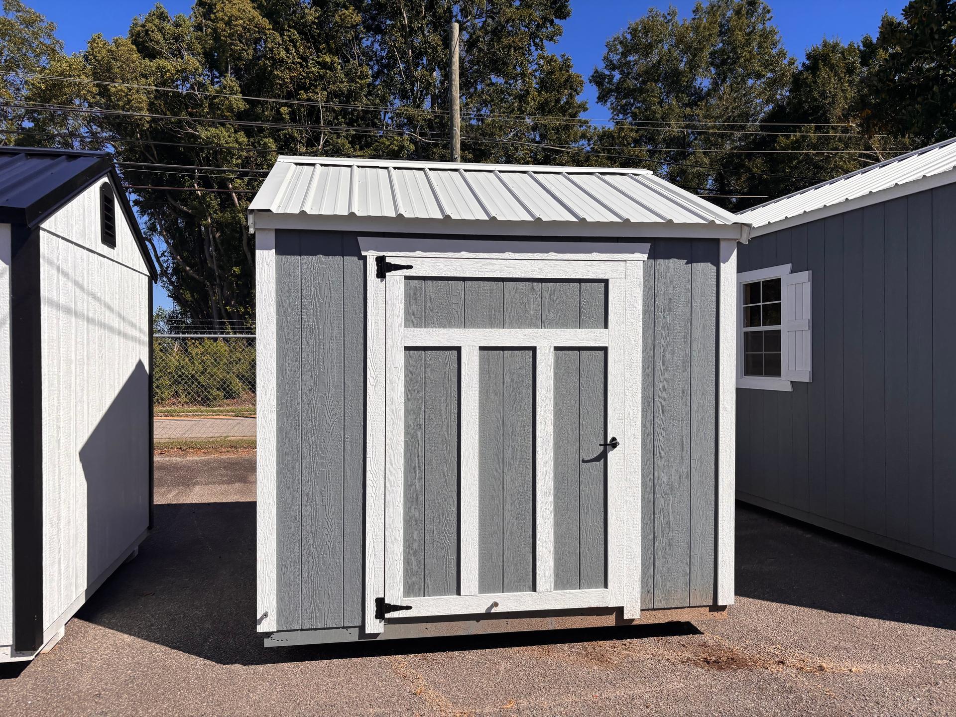 Standard Utility 8x8 portable building in Phoenix Gray