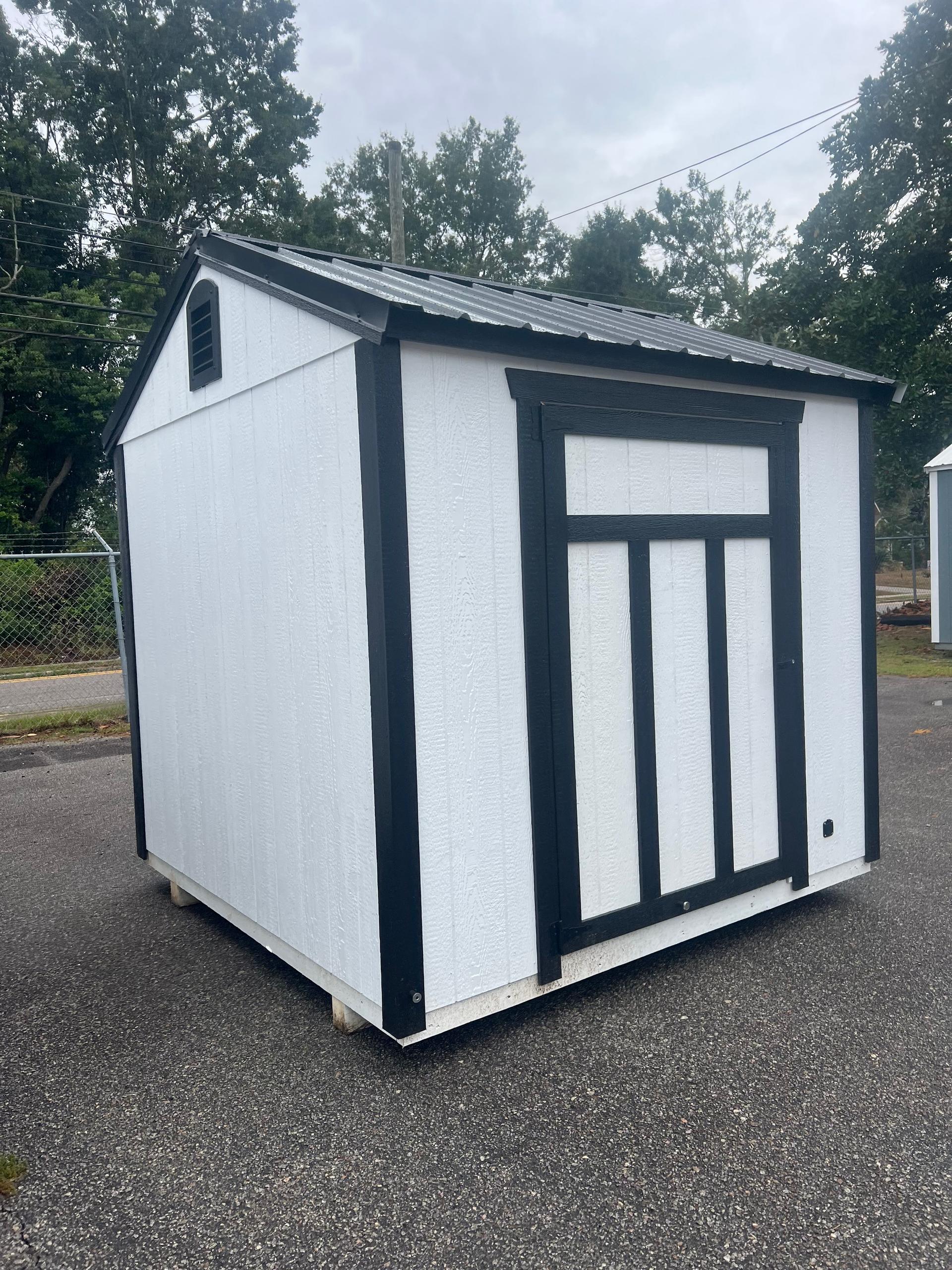 Standard Utility 8x8 portable building in White
