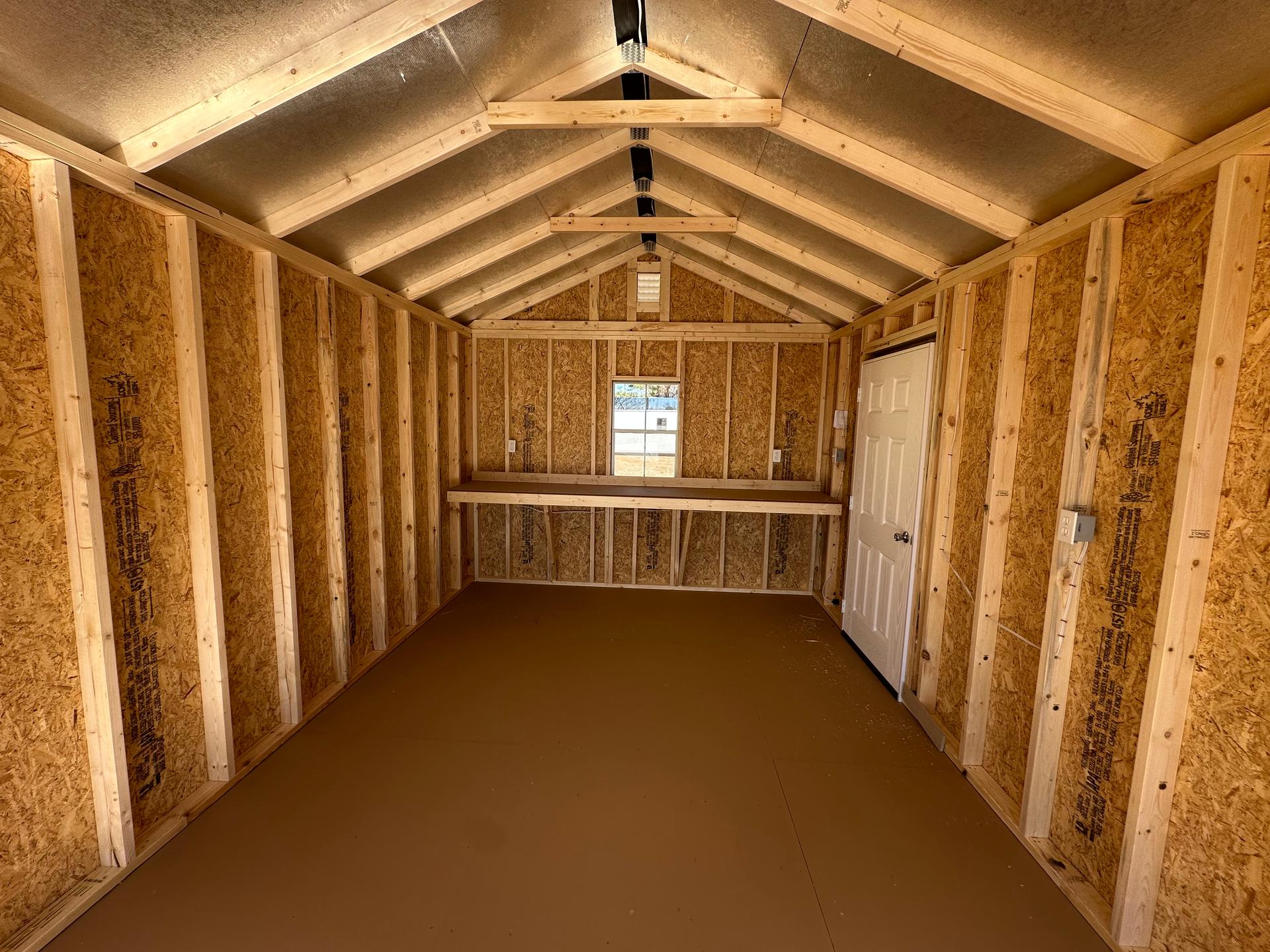 Standard Utility 12x20 portable building in Pavillion Beige