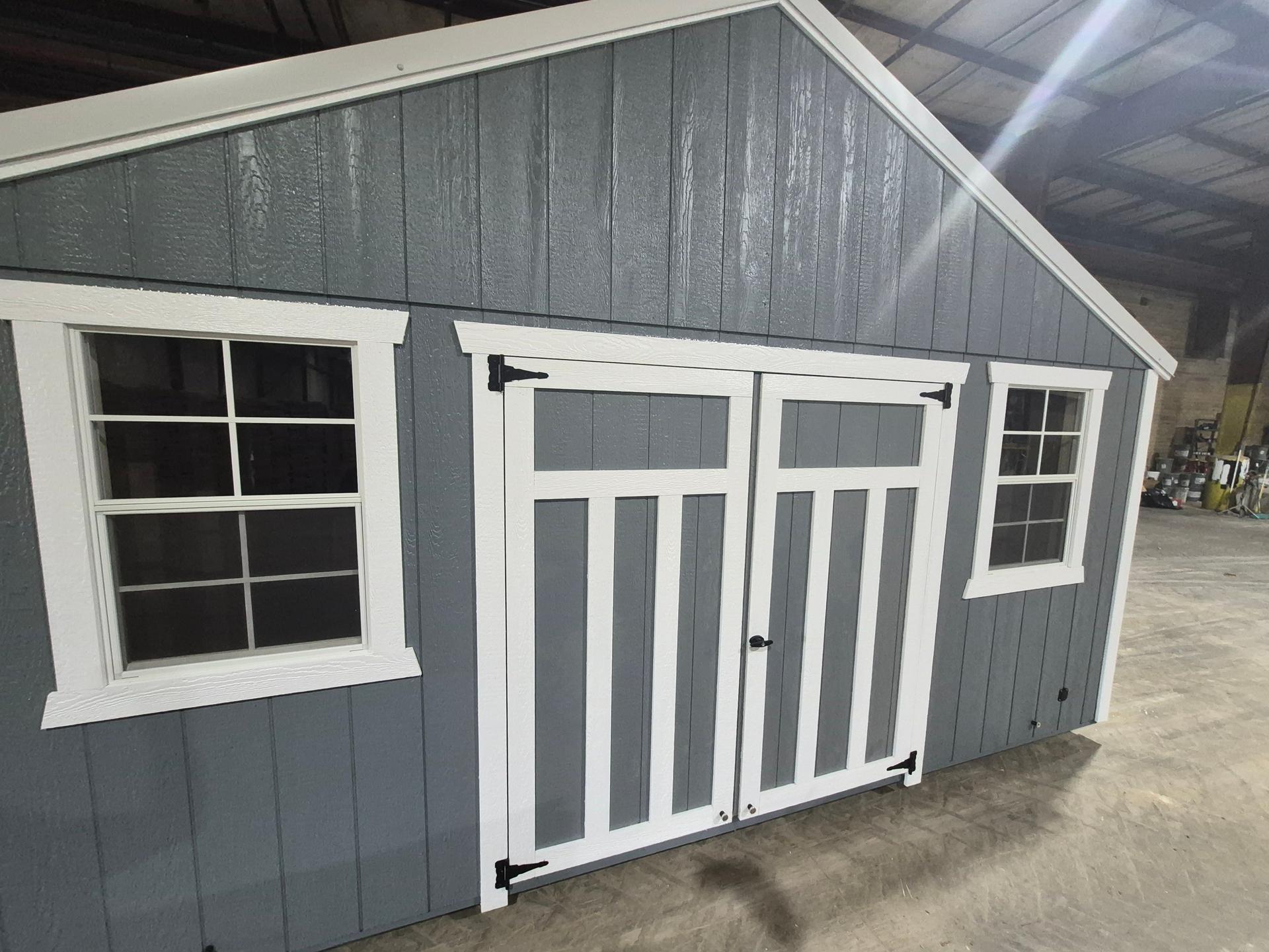 Lite Utility 10x16 portable building in Phoenix Gray