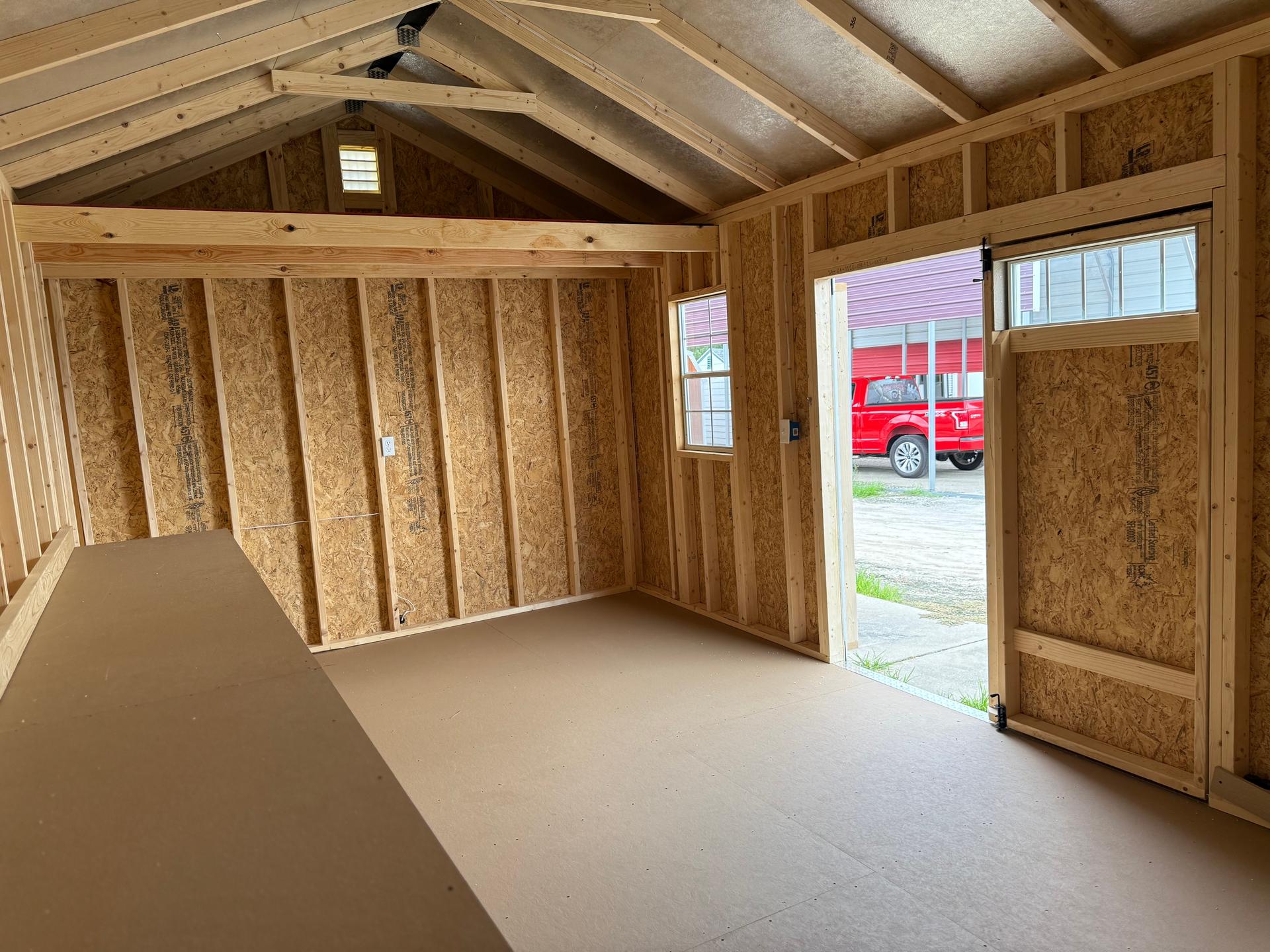 Standard Utility 12x20 portable building in Barnwood Gray
