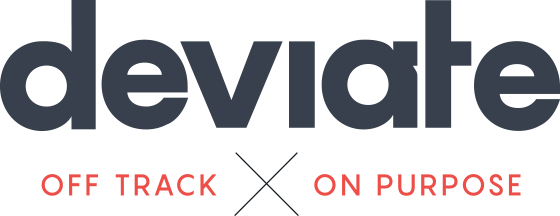 Deviate — Off track on purpose