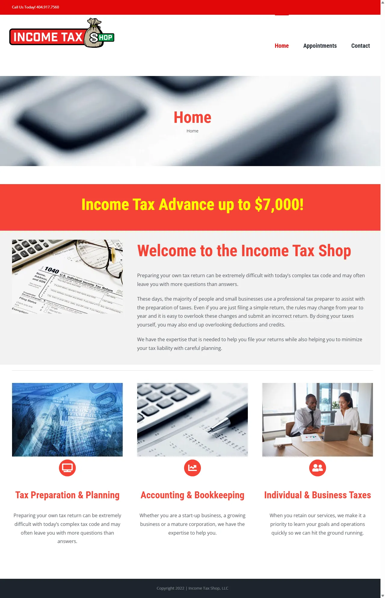 The original website before the redesign